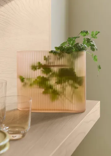 리지 화병 프로스트 글라스 16.5 cm - Light orange - Muuto | 무토