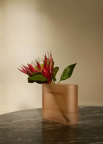 리지 화병 프로스트 글라스 16.5 cm - Light orange - Muuto | 무토