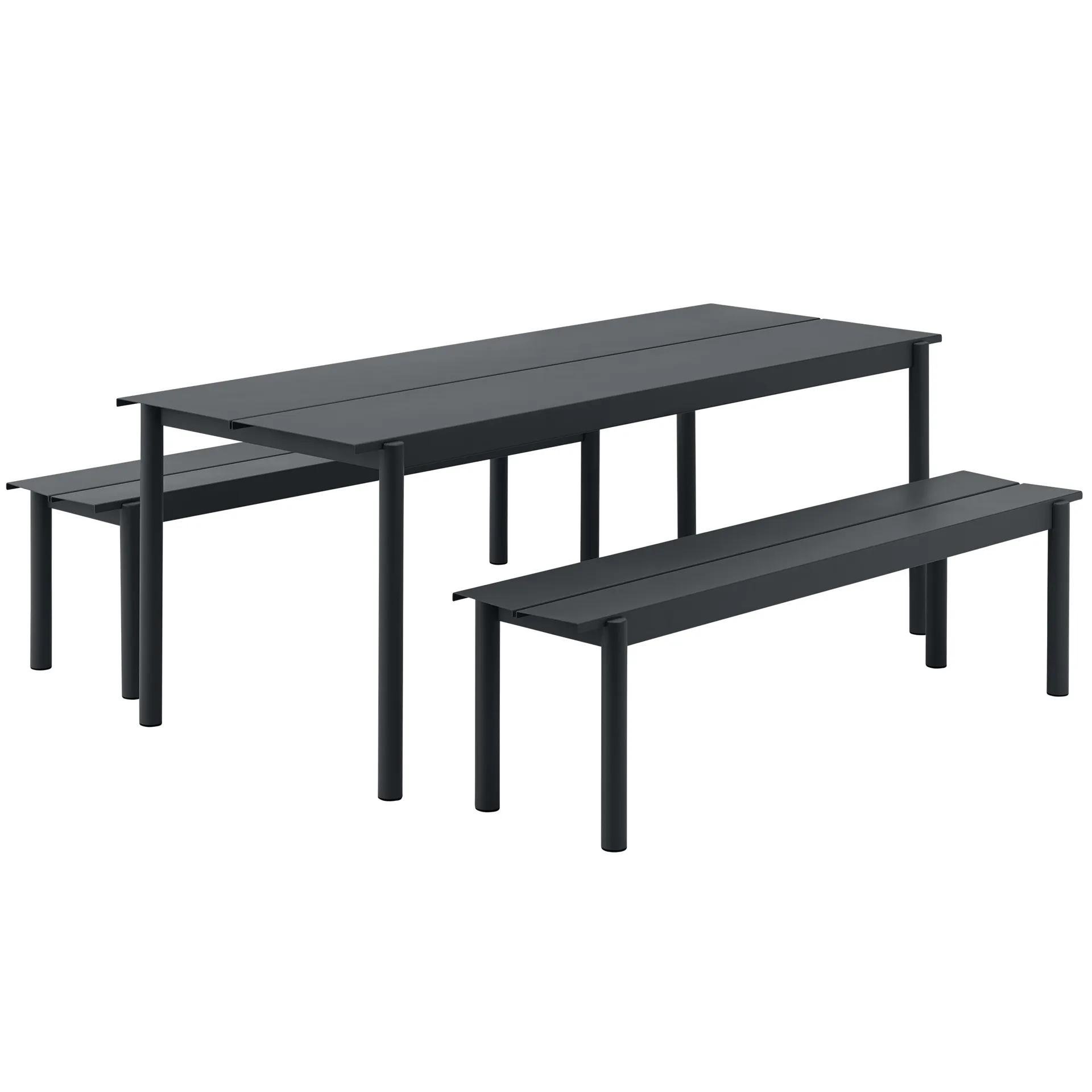 리니어 스틸 벤치 170 cm, Black Muuto | 무토