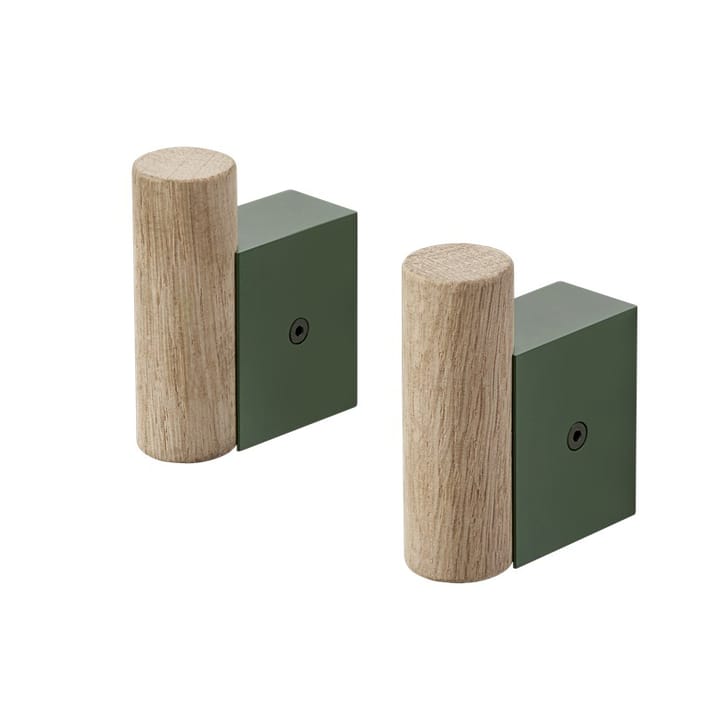 어테치 후크 2개 세트 - Oak-dark green - Muuto | 무토