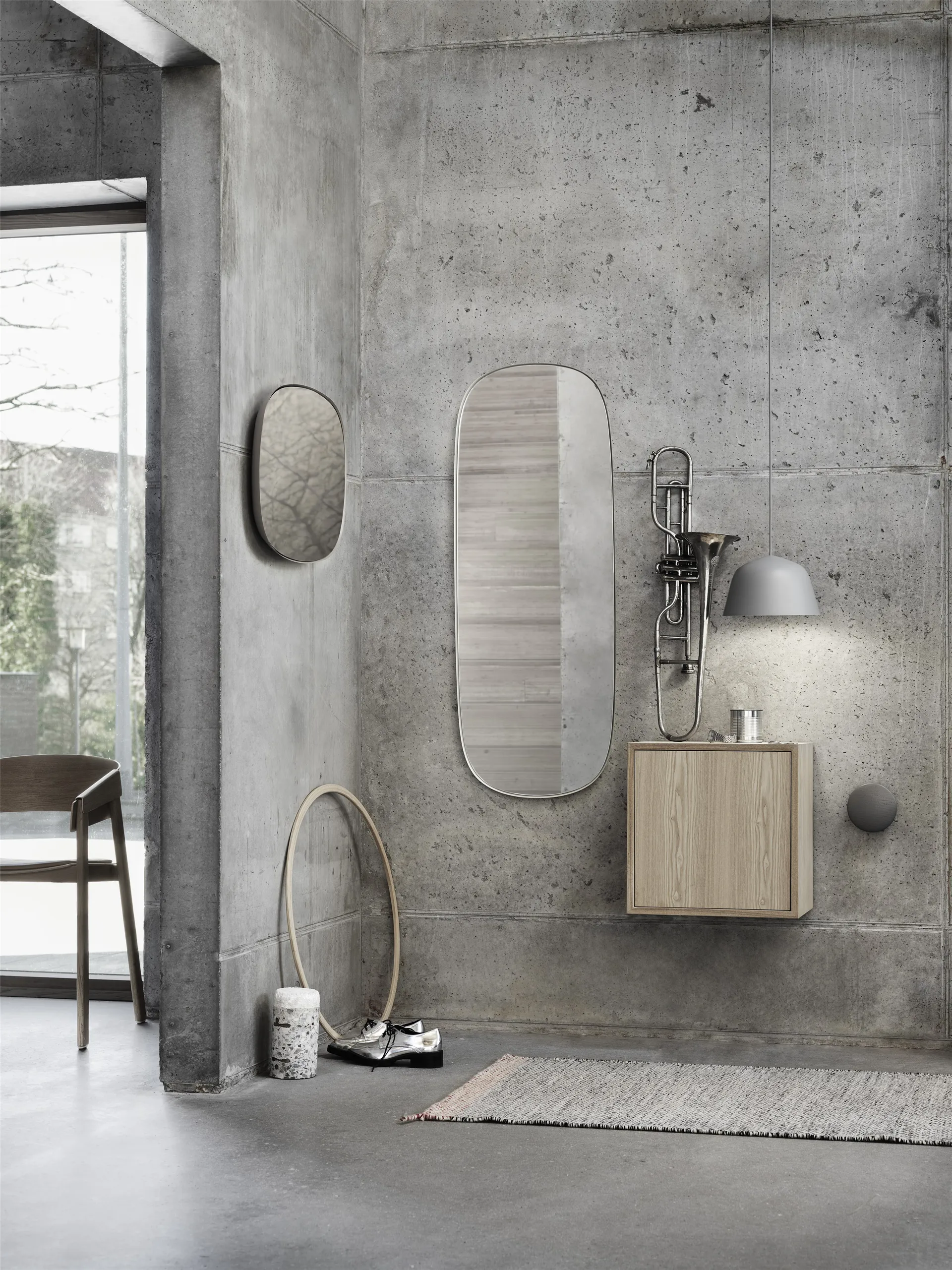 스택드 2.0 선반 시스템 with door, medium, Oak Muuto | 무토