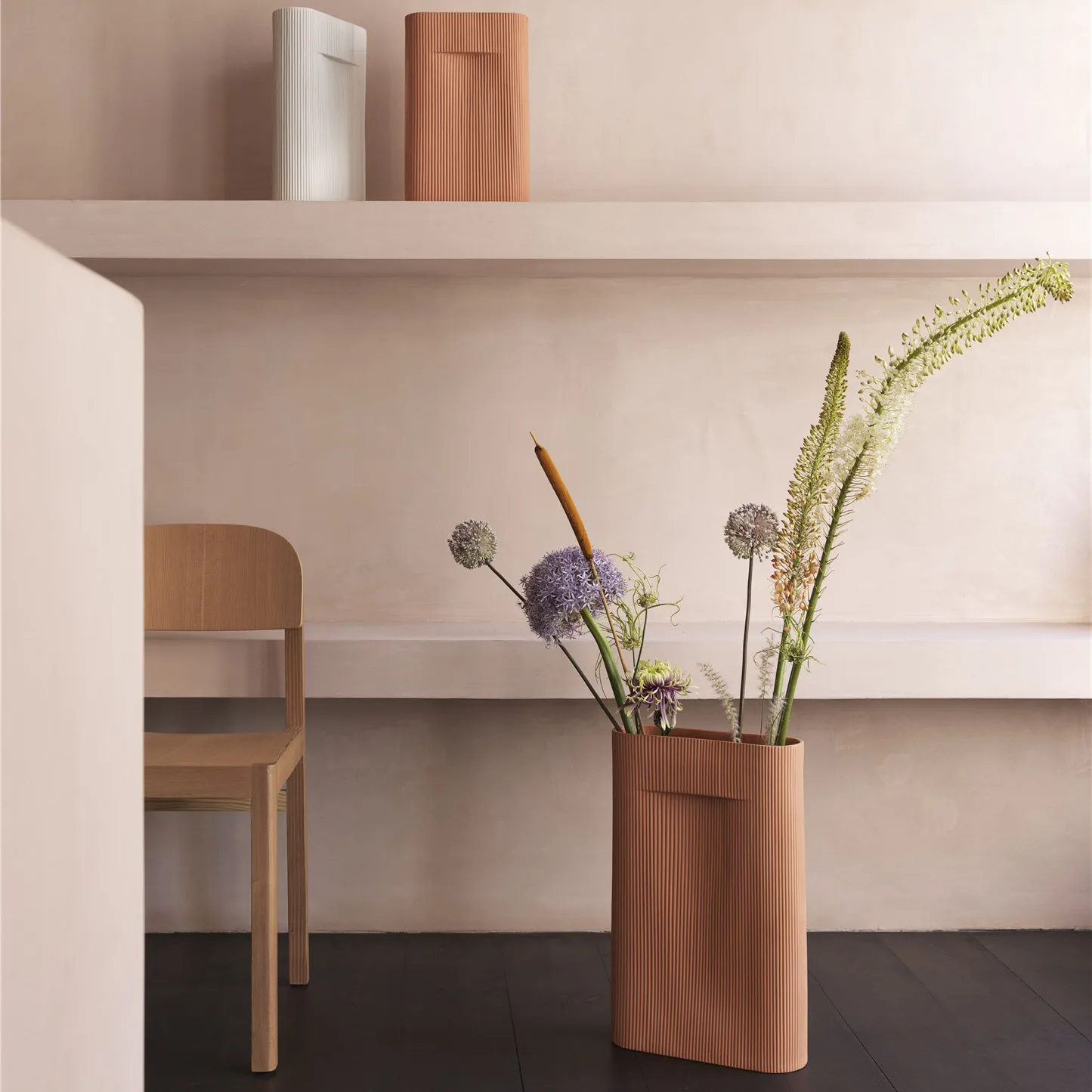 릿지 화병 48.5 cm, Terracotta Muuto | 무토