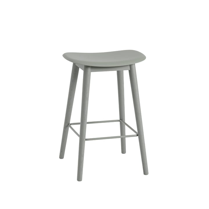 파이버 바 스툴, 우드 레그 65 cm - Dusty green, green leg - Muuto | 무토