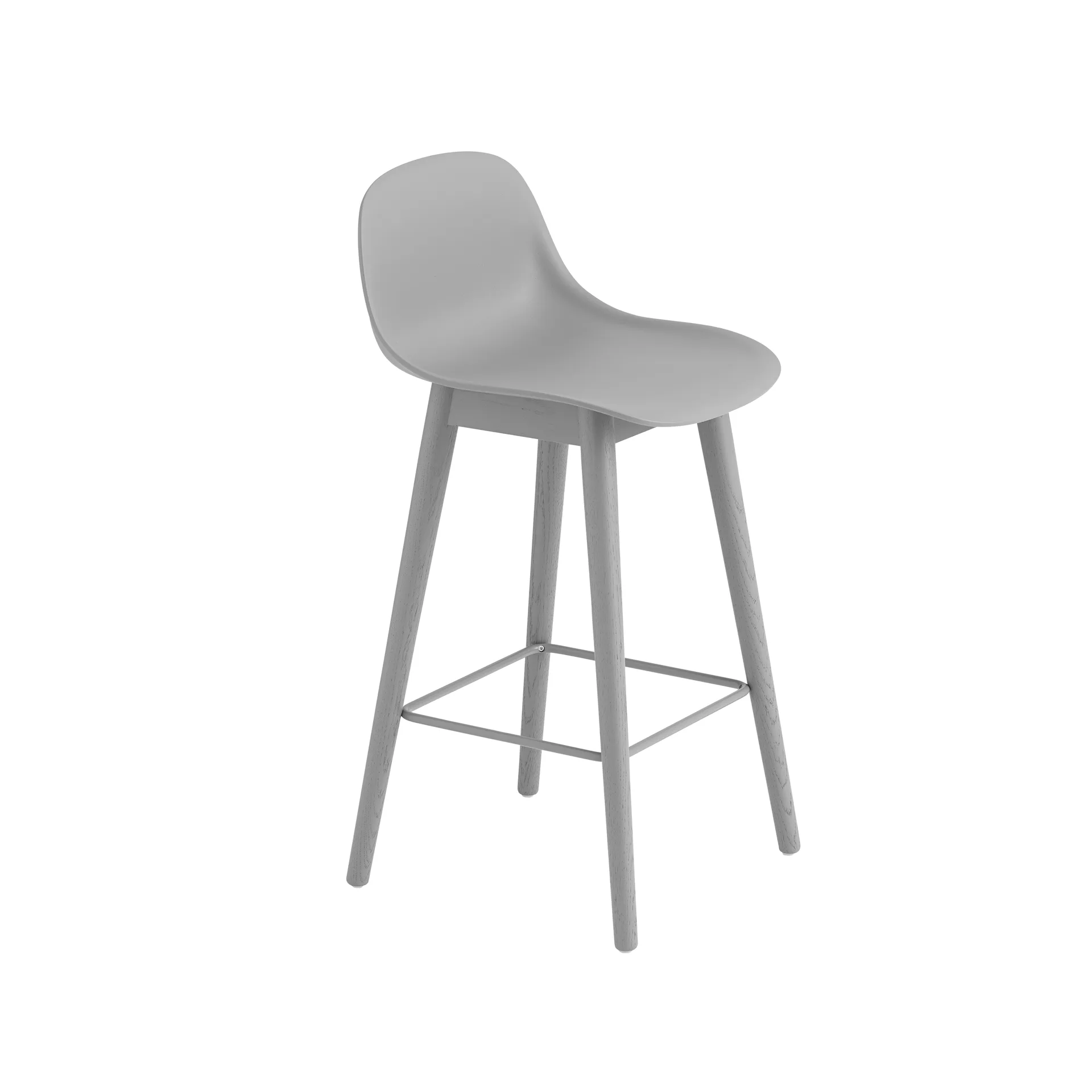 파이버 바 스툴, 우드 레그 65 cm, Grey-grey legs Muuto | 무토