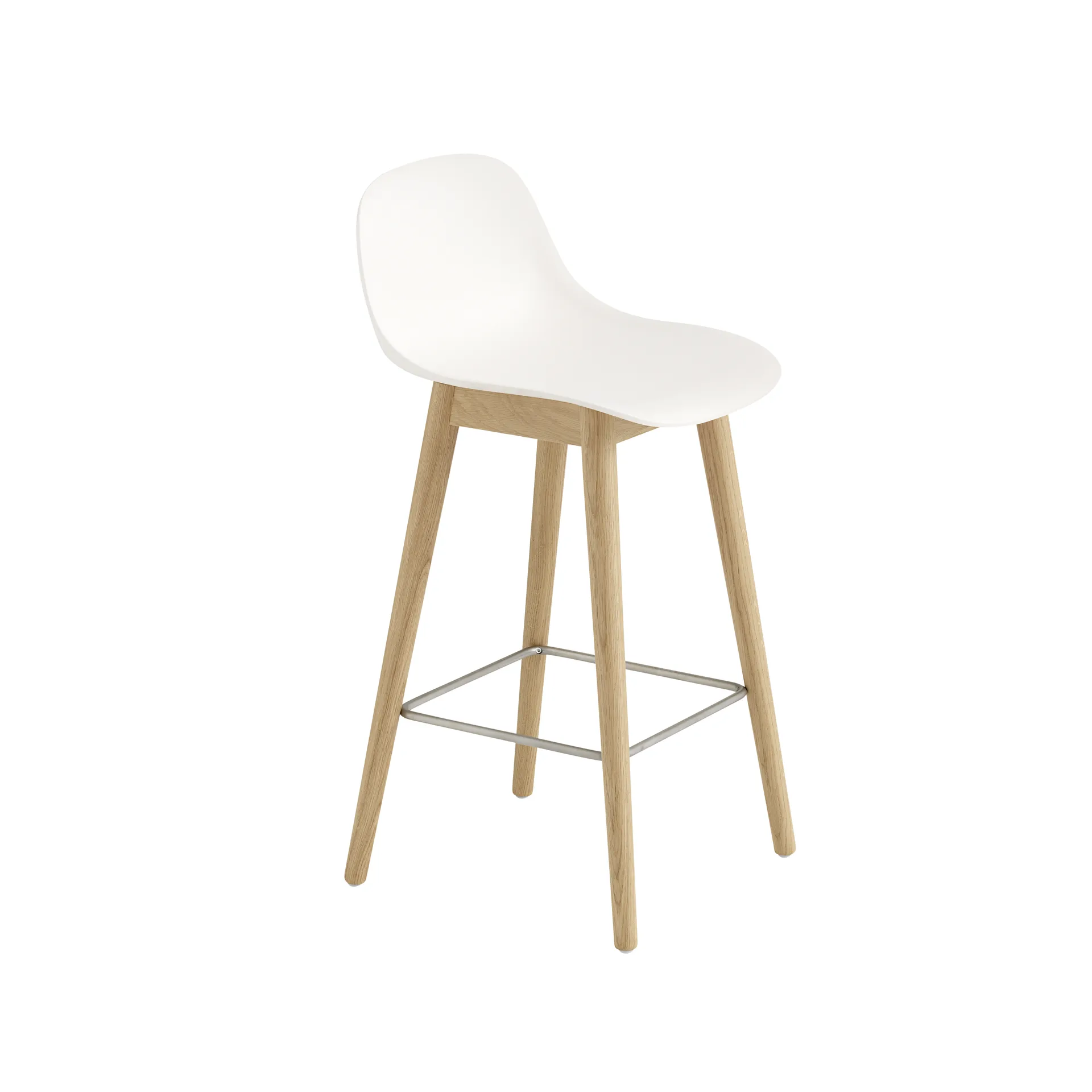 파이버 바 스툴, 우드 레그 65 cm, Natural white-oak legs Muuto | 무토