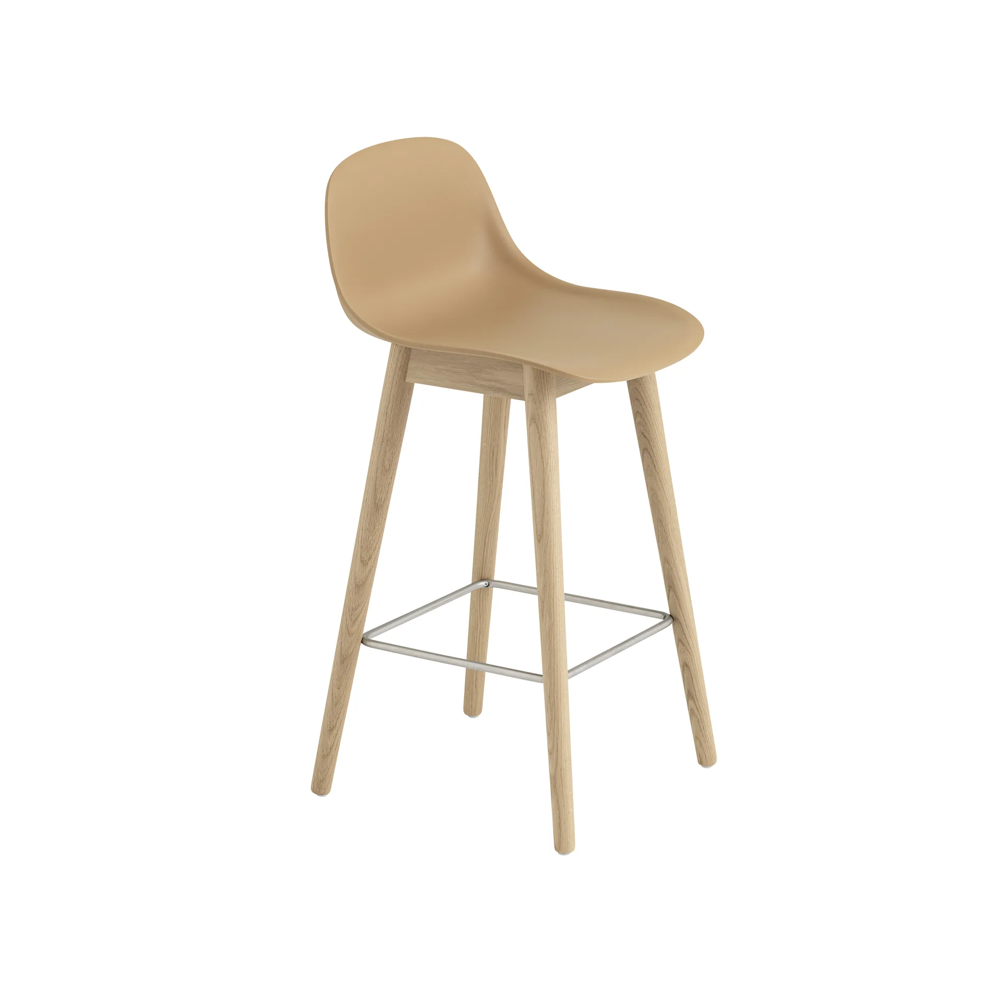 파이버 바 스툴, 우드 레그 65 cm, Ochre-oak legs Muuto | 무토