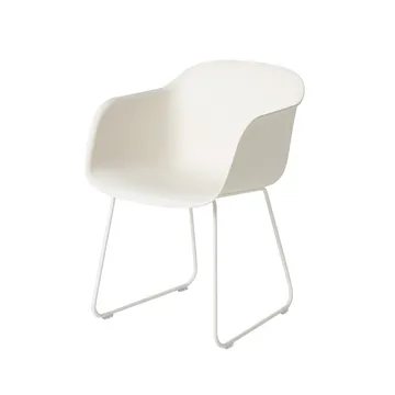 파이버 오피스 암체어 - Black leather-anthracite black - Muuto | 무토