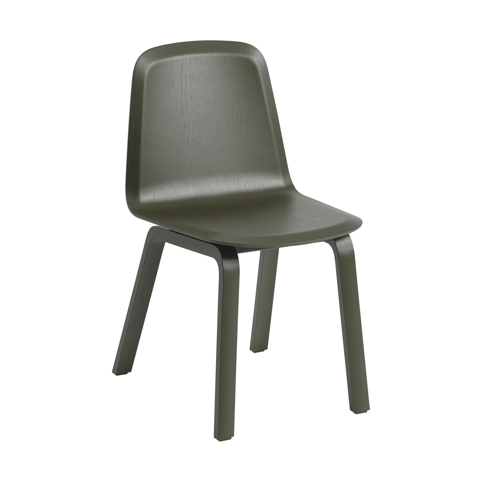Brink Chair Wood Base 체어, Dark olive Muuto | 무토