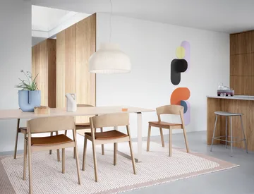 커버 사이드 체어 가죽 - Cognac-oak - Muuto | 무토