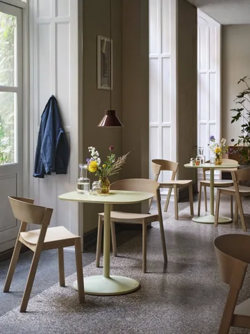 커버 사이드 체어 가죽 - Cognac-oak - Muuto | 무토