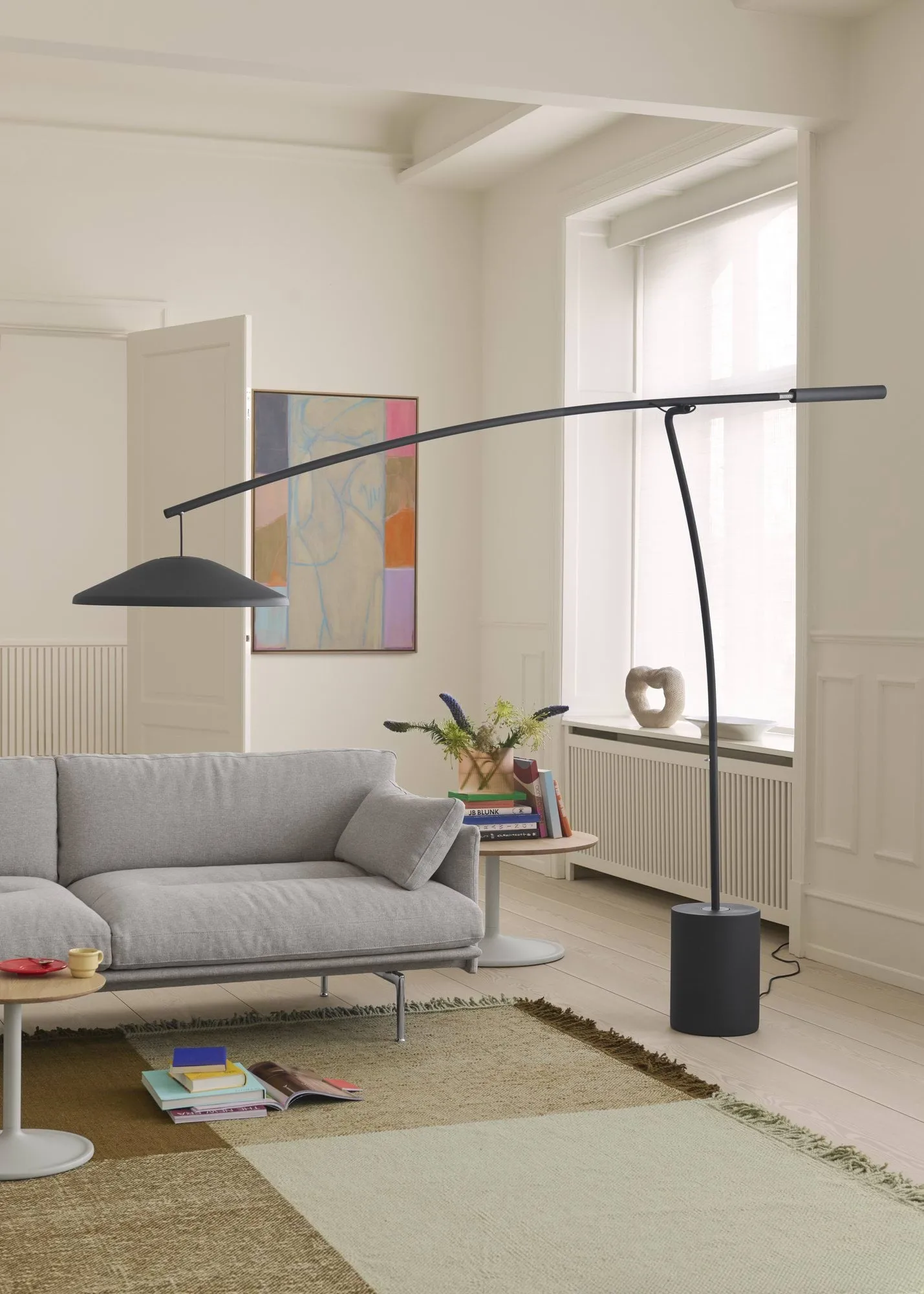 Contra 플로어 조명, Anthracite black-concrete, 188 cm Muuto | 무토