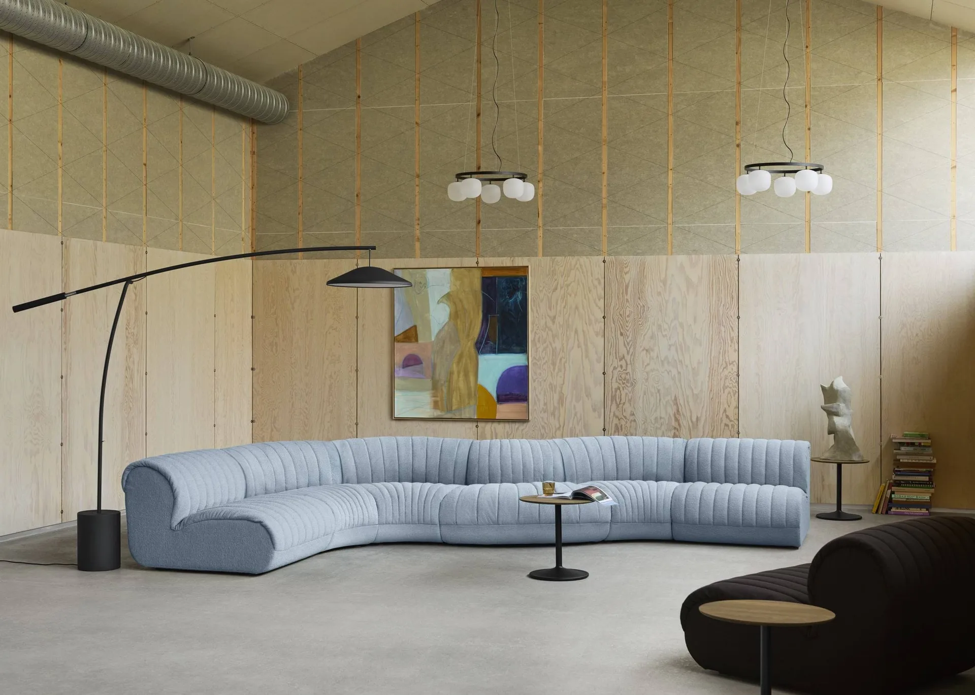 Contra 플로어 조명, Anthracite black-concrete, 188 cm Muuto | 무토