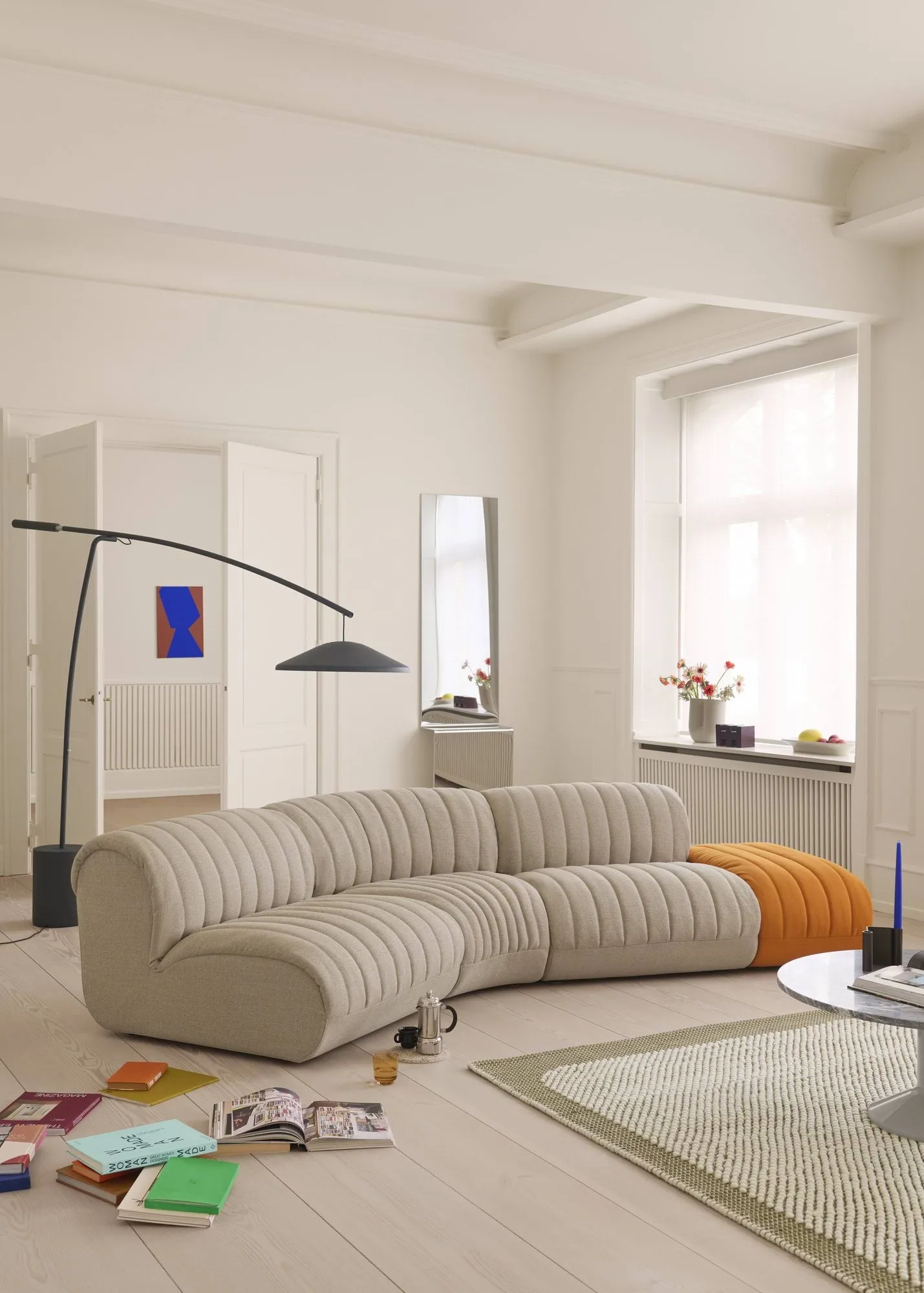 Contra 플로어 조명, Anthracite black-concrete, 188 cm Muuto | 무토
