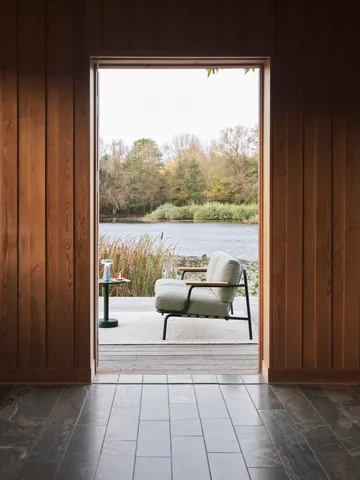 리니어 스틸 커피 테이블 - Dark green, Ø42x47 cm - Muuto | 무토