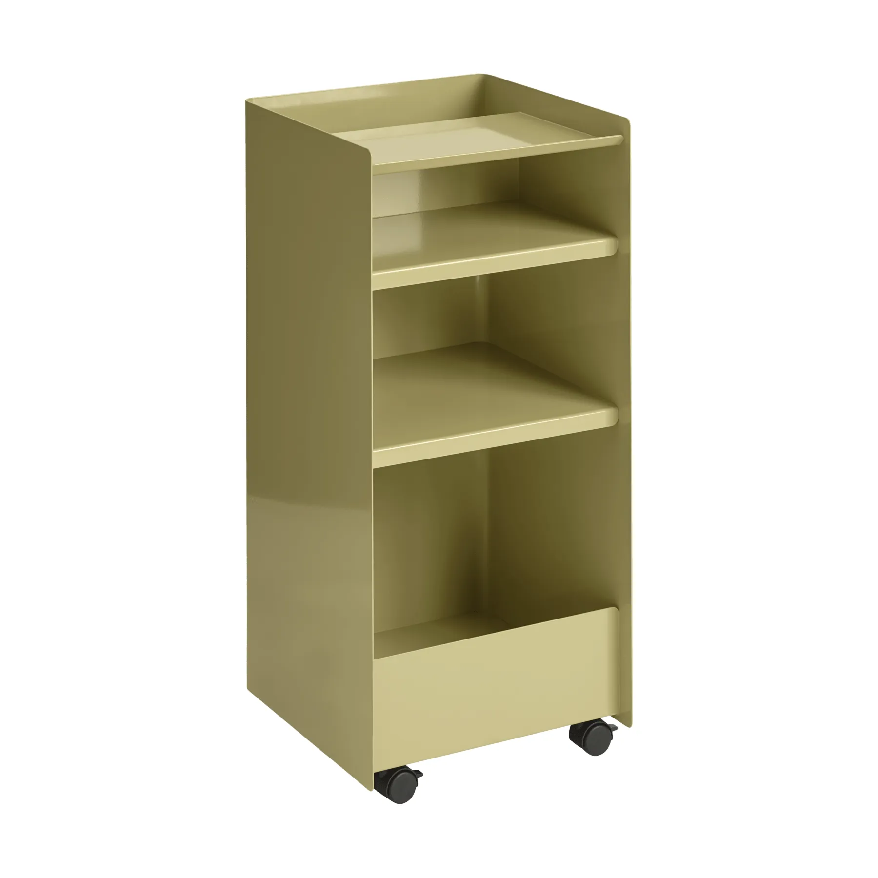 Folded Trolley 오픈형 러글바겐, Dark beige green, 37.4x38.7x37.2 cm Muuto | 무토