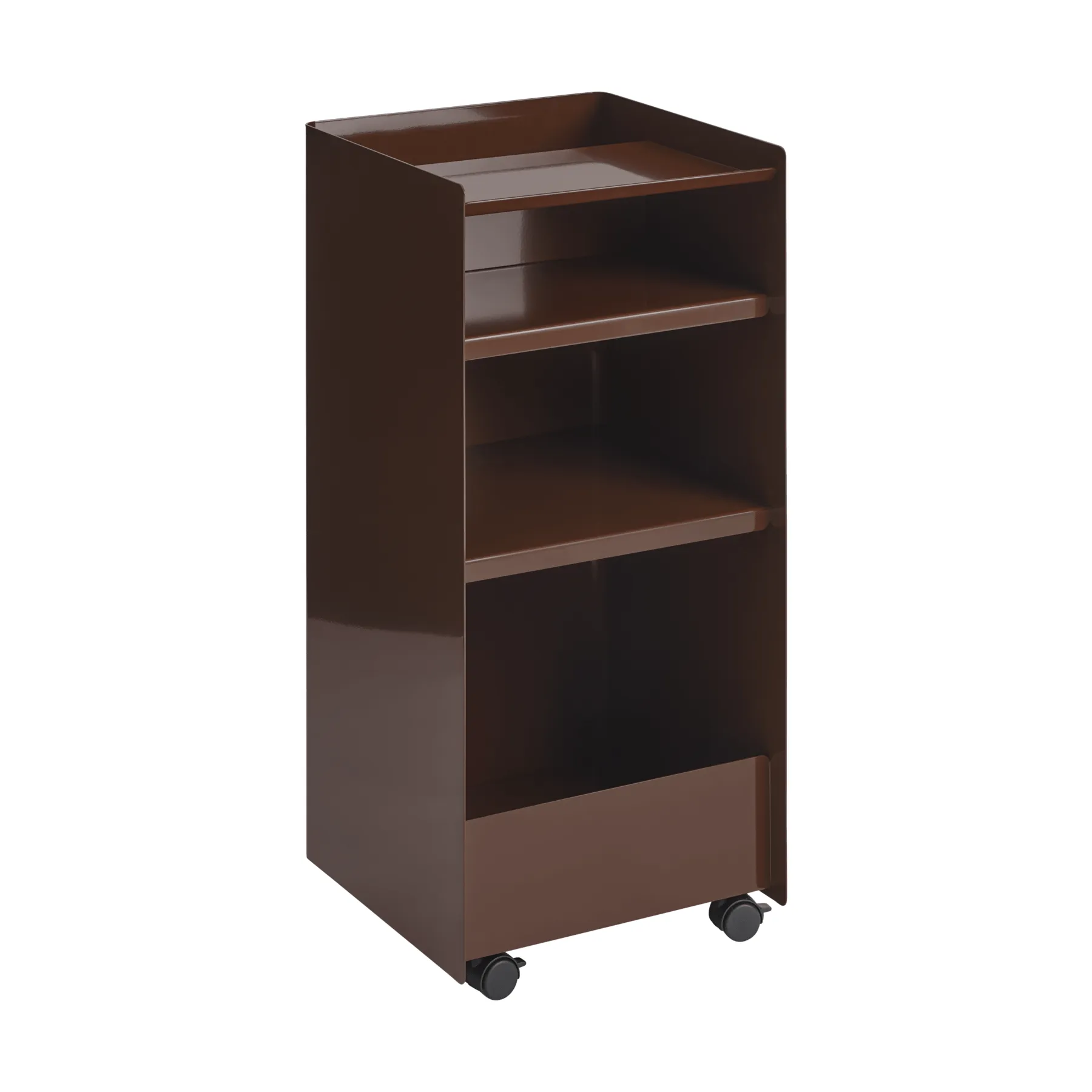 Folded Trolley 오픈형 러글바겐, Dark red, 37.4x38.7x37.2 cm Muuto | 무토