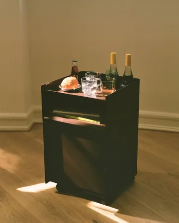 Folded Trolley 서랍형 롤링 카트 - Dark red - Muuto | 무토