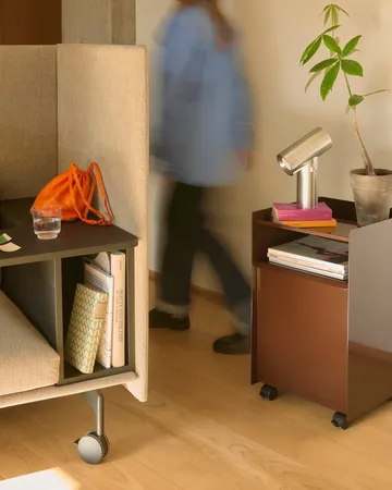 Folded Trolley 서랍형 롤링 카트 - Dark red - Muuto | 무토
