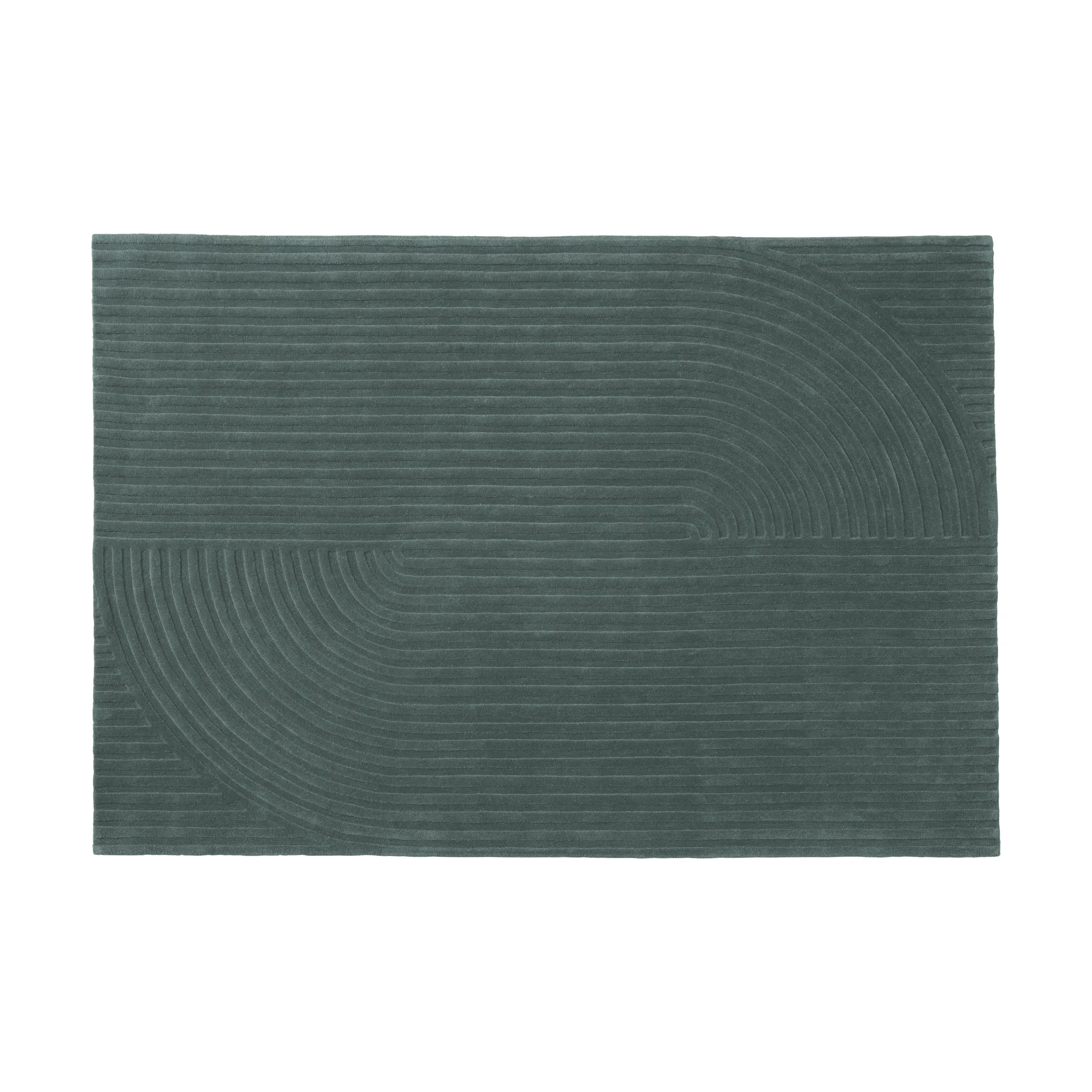 Relevo Rug Quattro 울 러그, Dark green, 170x240 cm Muuto | 무토