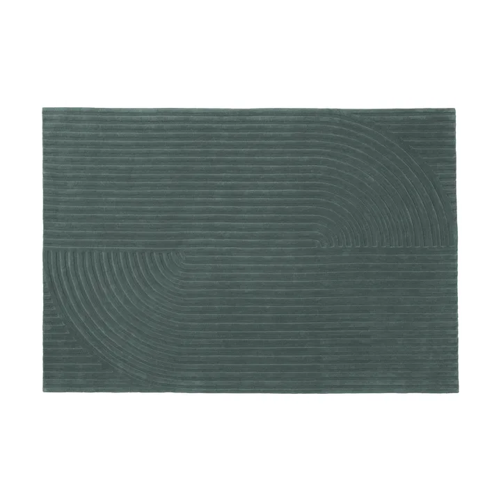 Relevo Rug Quattro 울 러그 - Dark green, 170x240 cm - Muuto | 무토