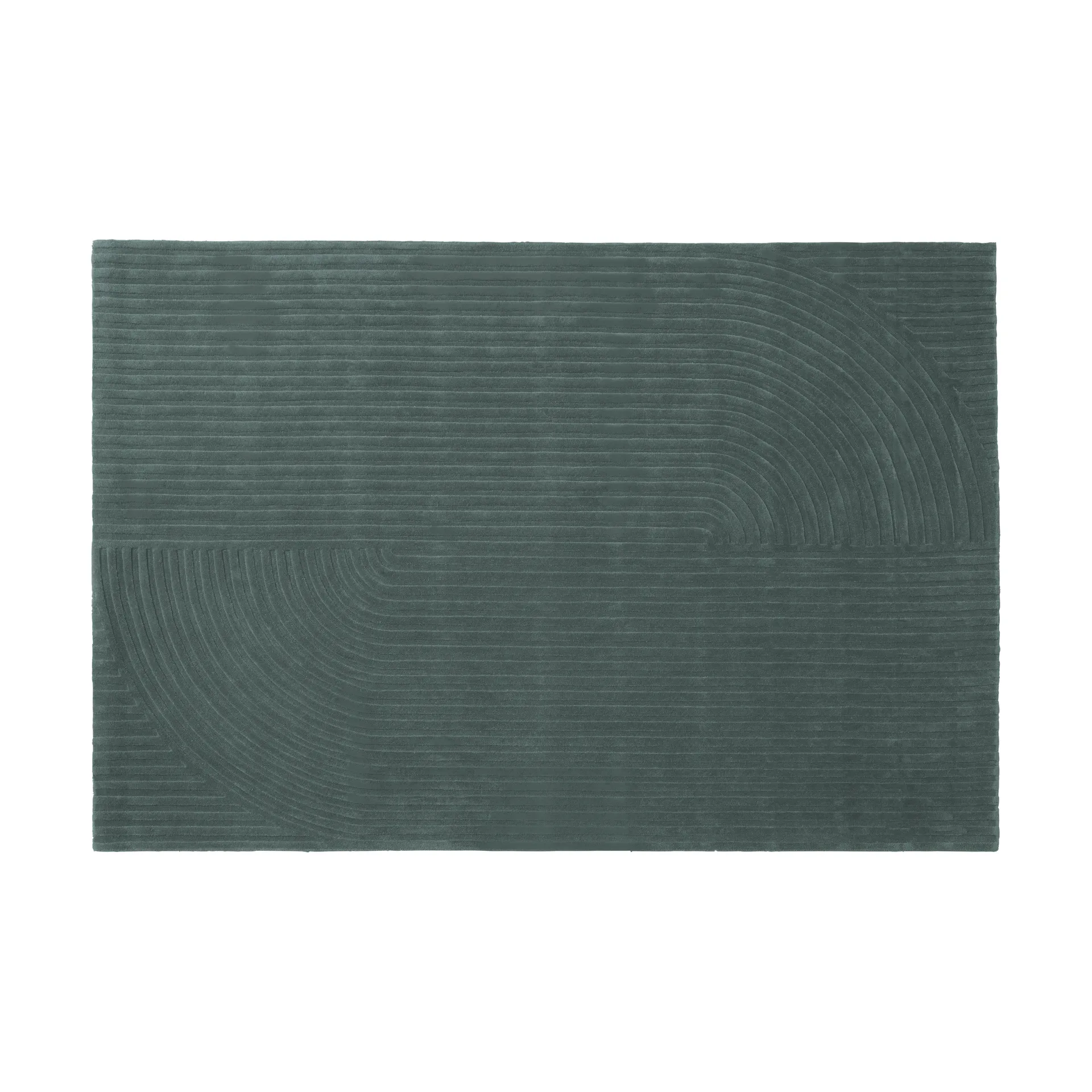 Relevo Rug Quattro 울 러그, Dark green, 200x300 cm Muuto | 무토