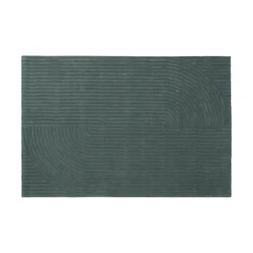 Relevo Rug Quattro 울 러그 - Dark green, 200x300 cm - Muuto | 무토