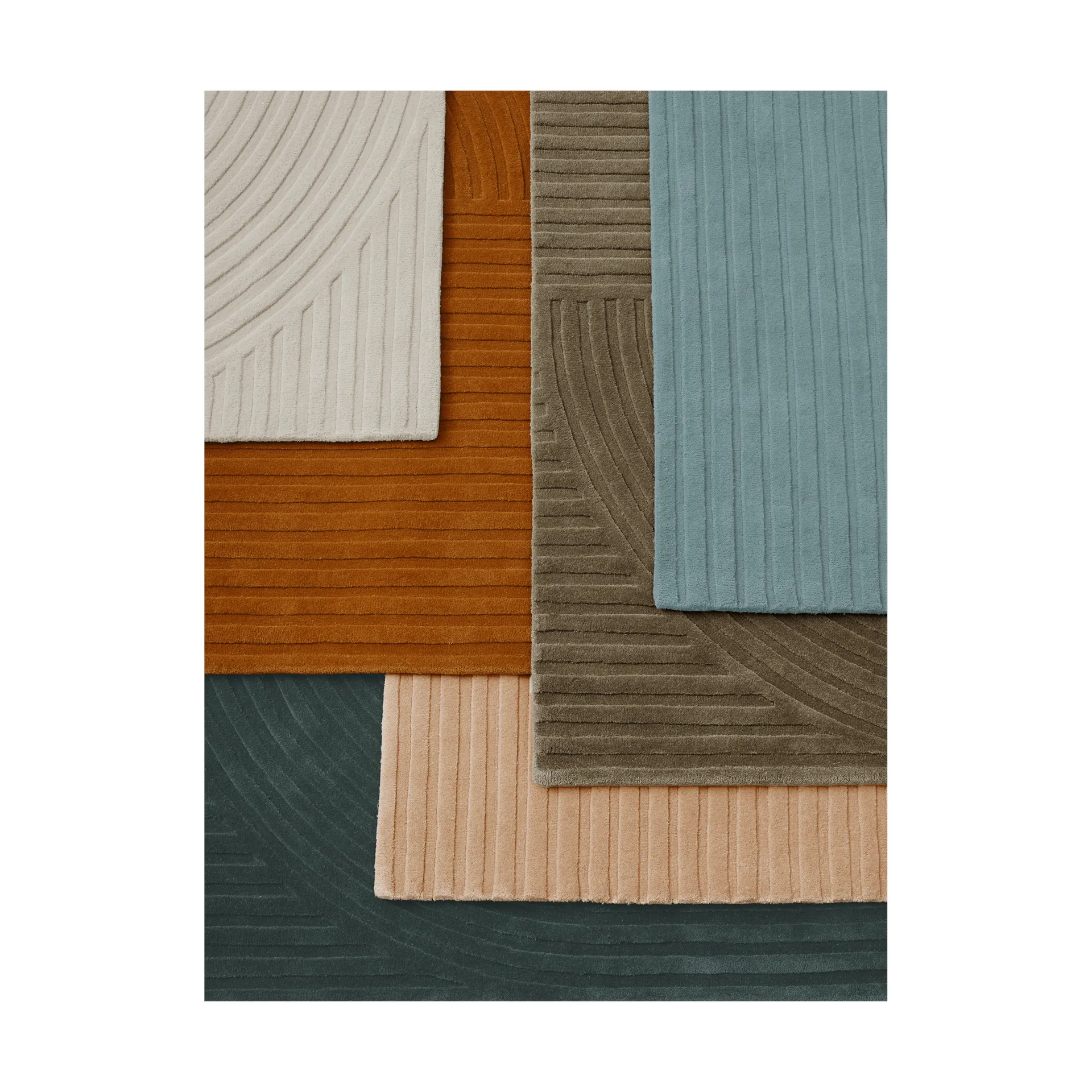 Relevo Rug Quattro 울 러그, Light rose, 170x240 cm Muuto | 무토