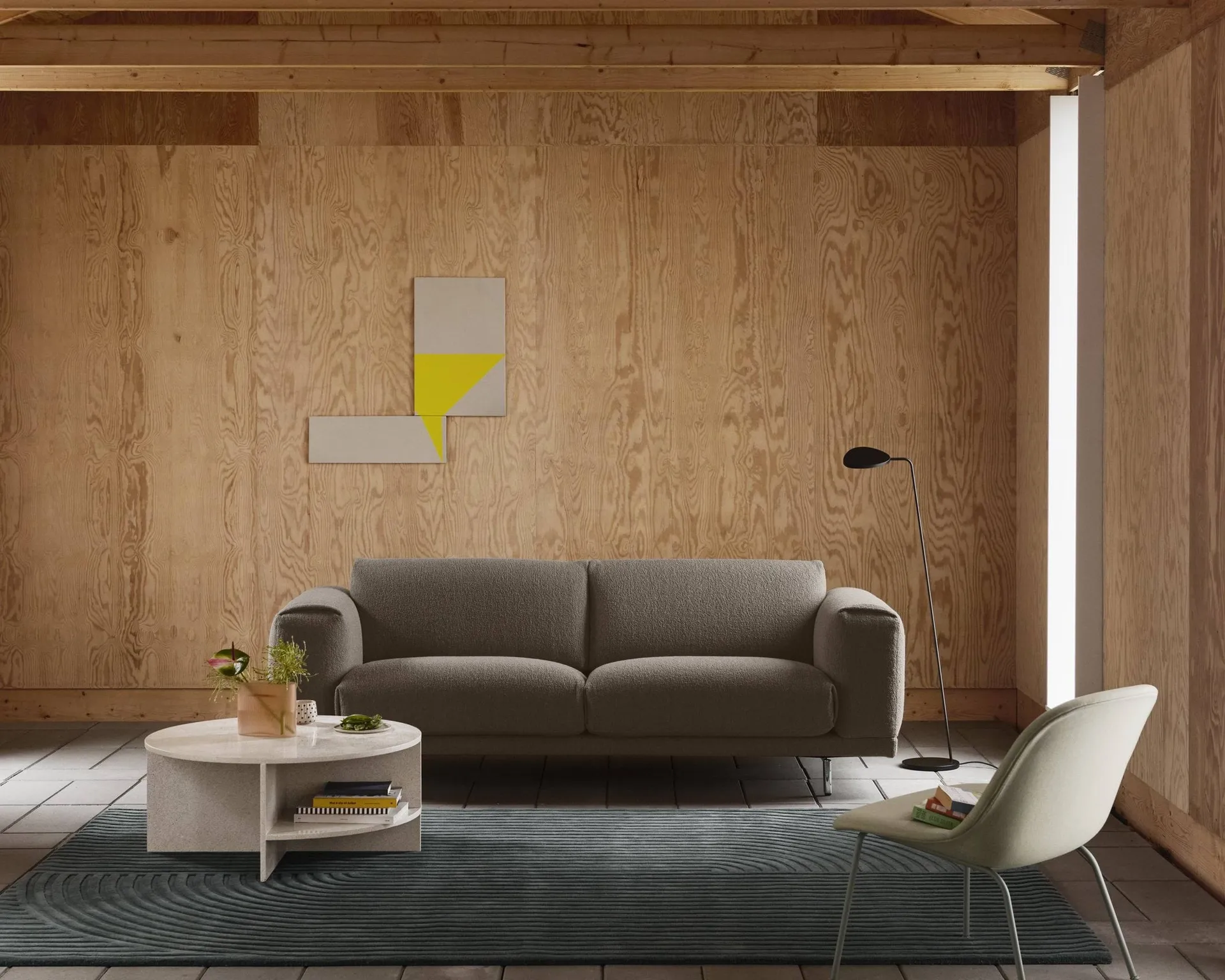 Relevo Rug Quattro 울 러그, Light rose, 200x300 cm Muuto | 무토