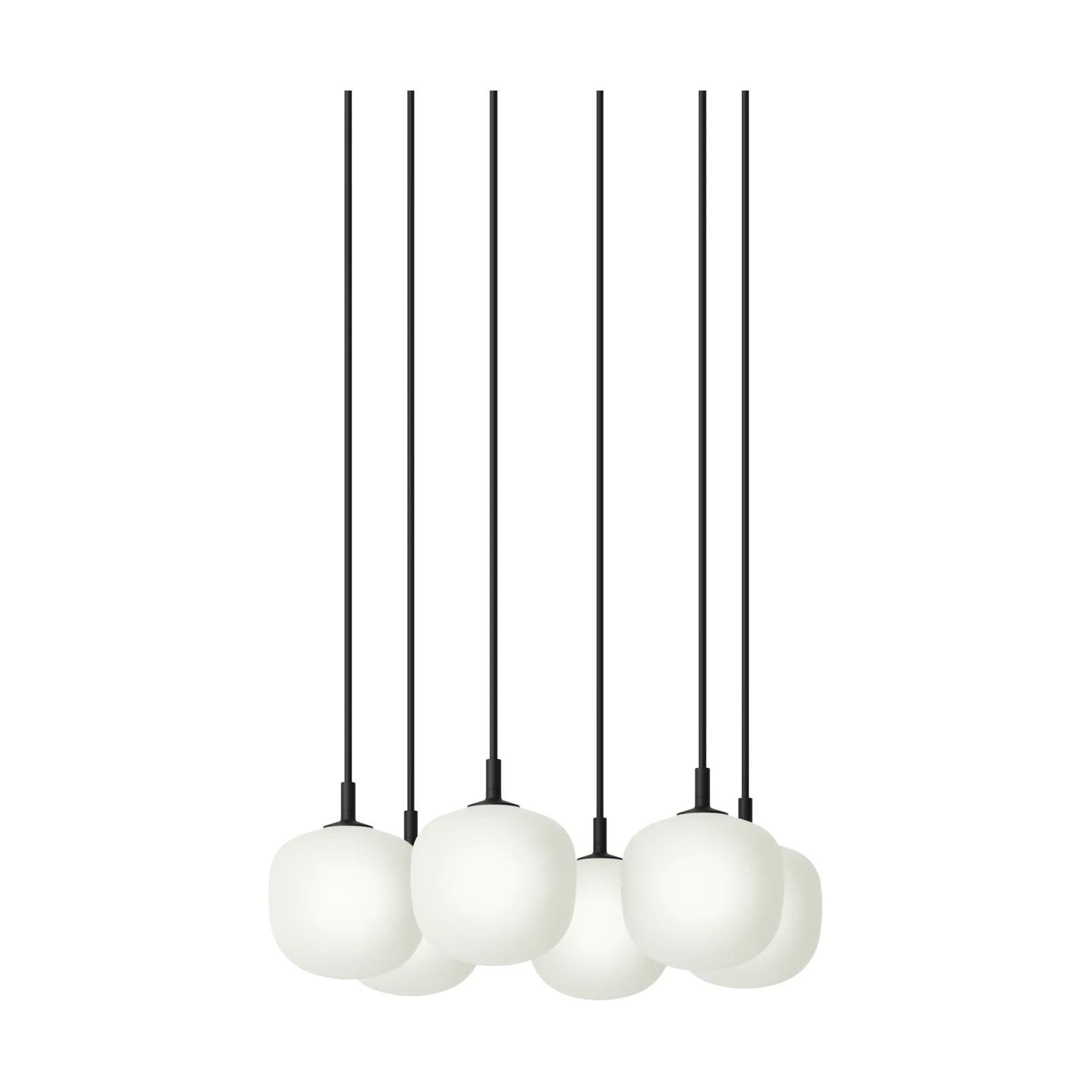Rime Pendant Cluster 6 펜던트 조명, Black, Ø12 cm Muuto | 무토