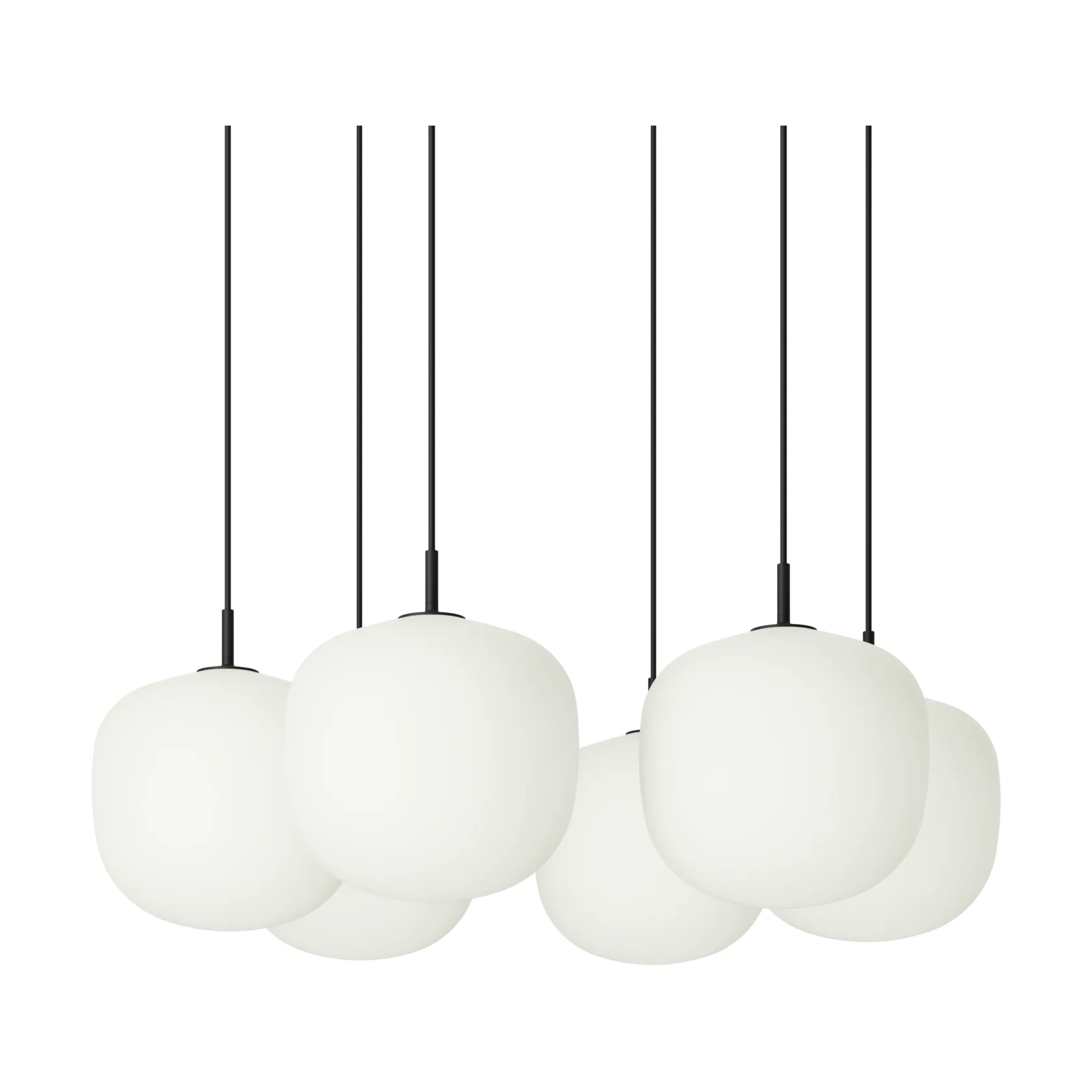 Rime Pendant Cluster 6 펜던트 조명, Black, Ø25 cm Muuto | 무토