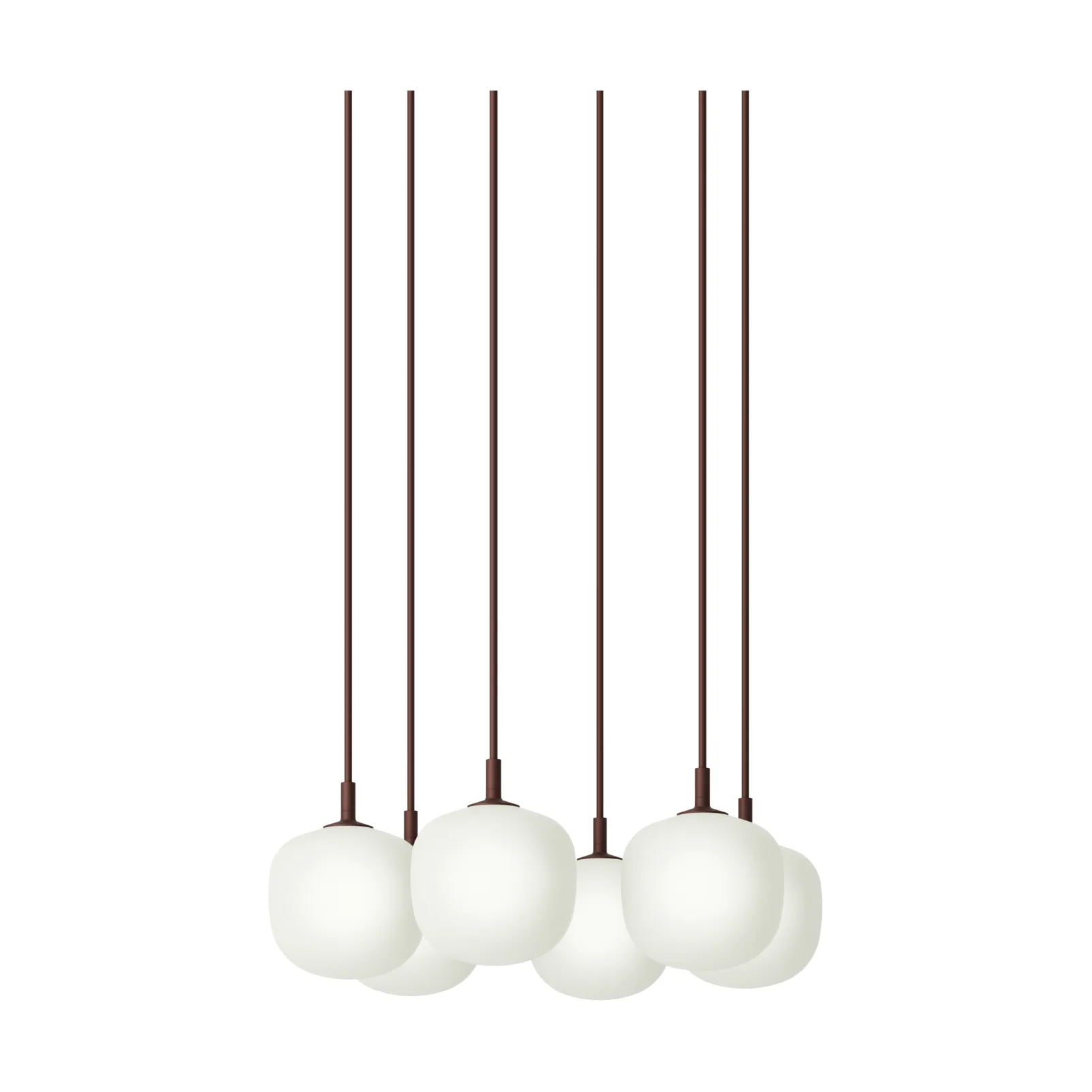 Rime Pendant Cluster 6 펜던트 조명, Deep red, Ø12 cm Muuto | 무토