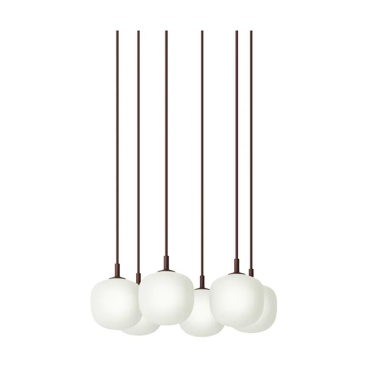Rime Pendant Cluster 6 펜던트 조명 - Deep red, Ø12 cm - Muuto | 무토