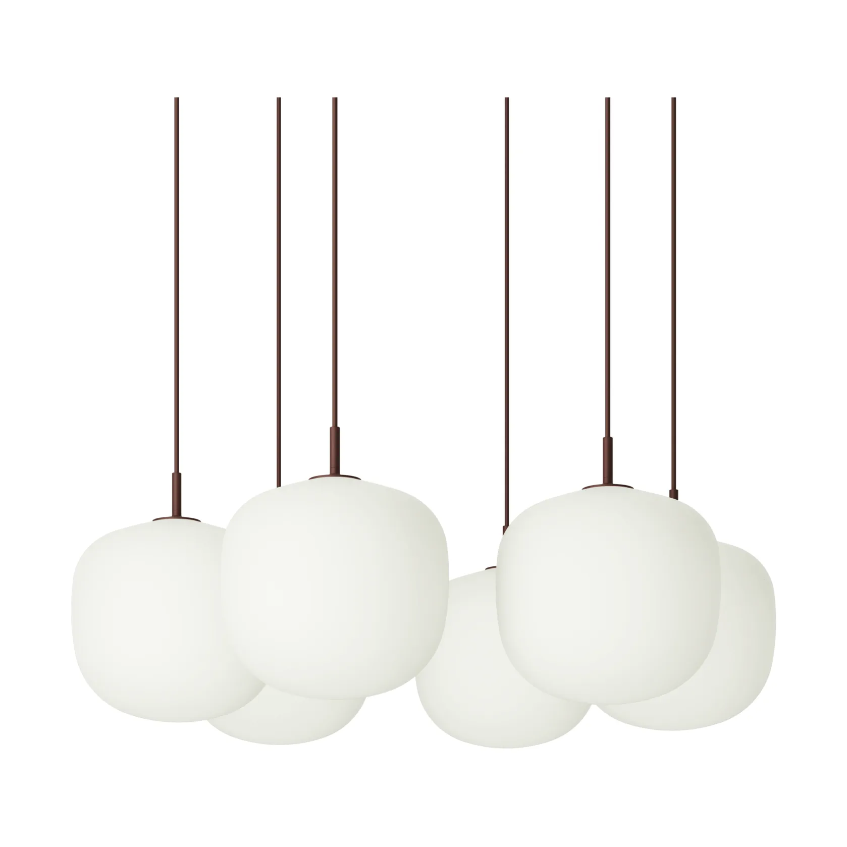 Rime Pendant Cluster 6 펜던트 조명, Deep red, Ø25 cm Muuto | 무토