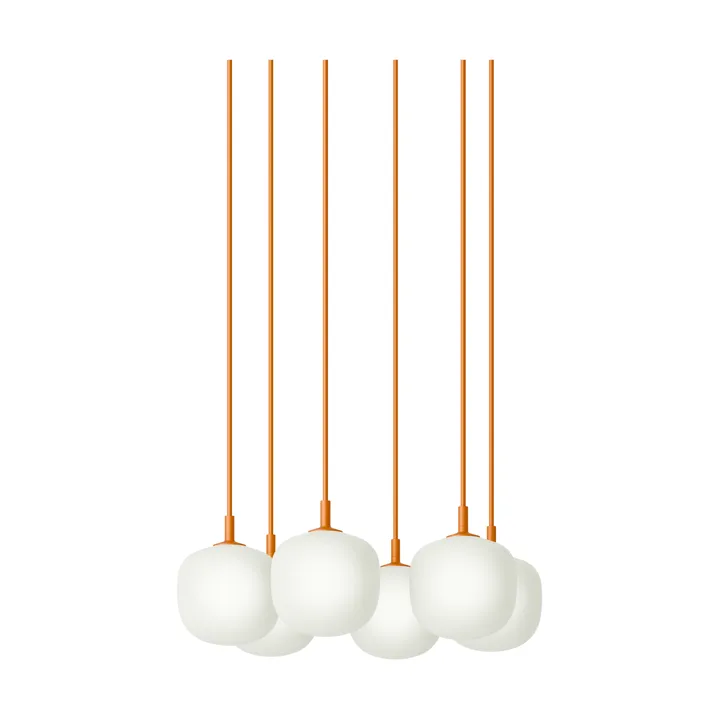 Rime Pendant Cluster 6 펜던트 조명 - Orange, Ø12 cm - Muuto | 무토