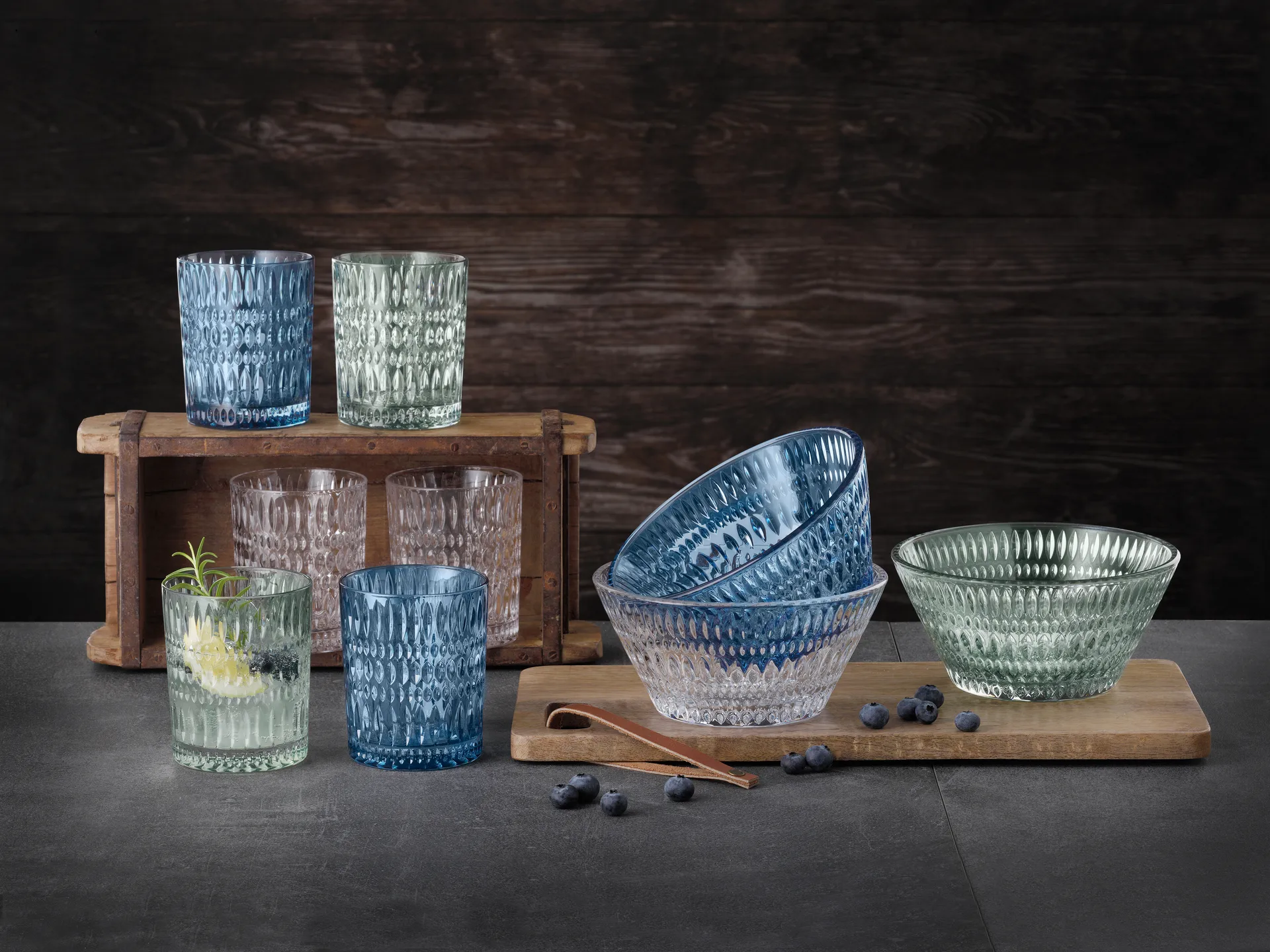 Ethno 텀블러 잔 30.4 cl 2개 세트, Vintage blue Nachtmann | 나흐트만