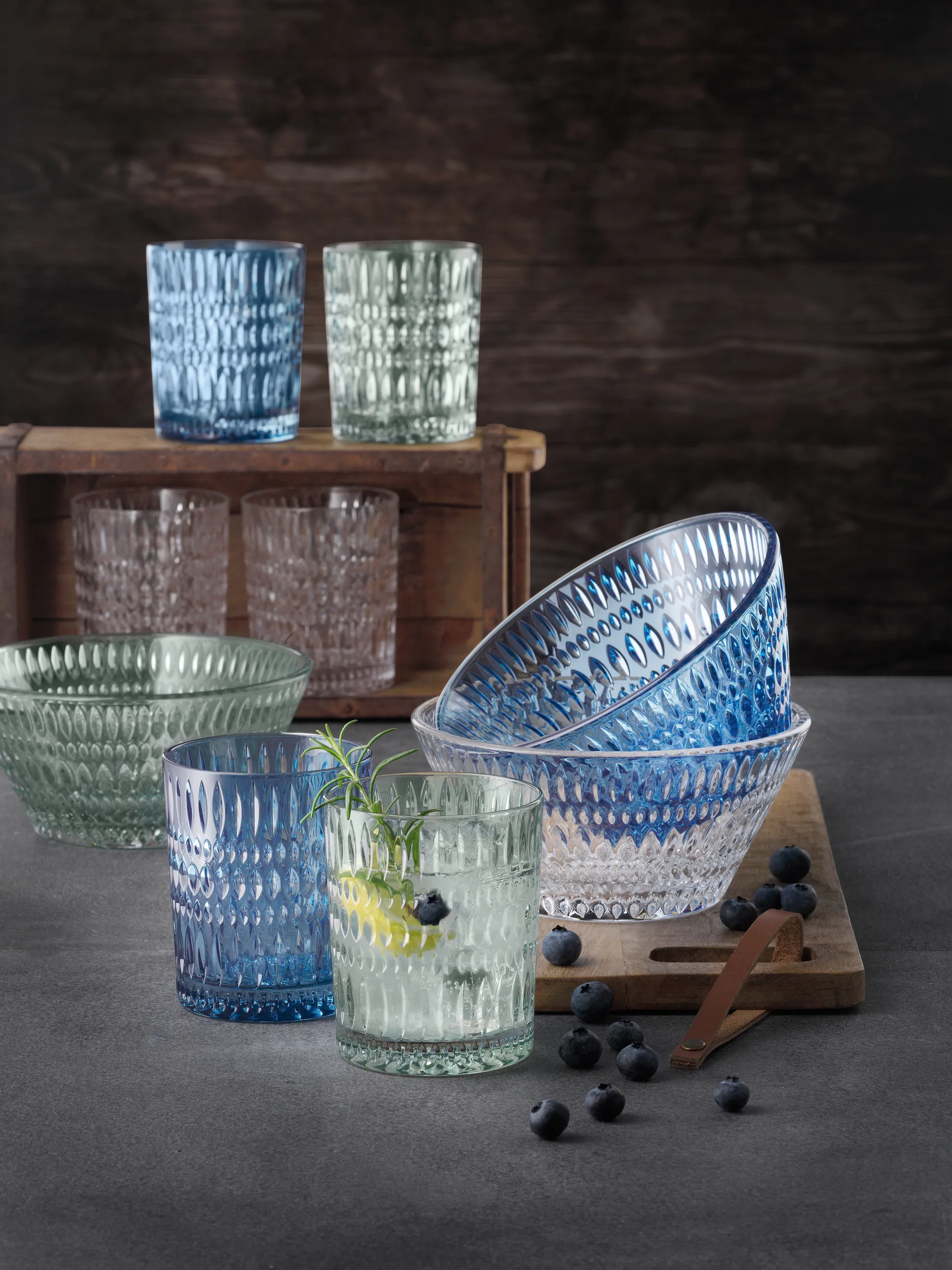 Ethno 텀블러 잔 30.4 cl 2개 세트, Vintage blue Nachtmann | 나흐트만