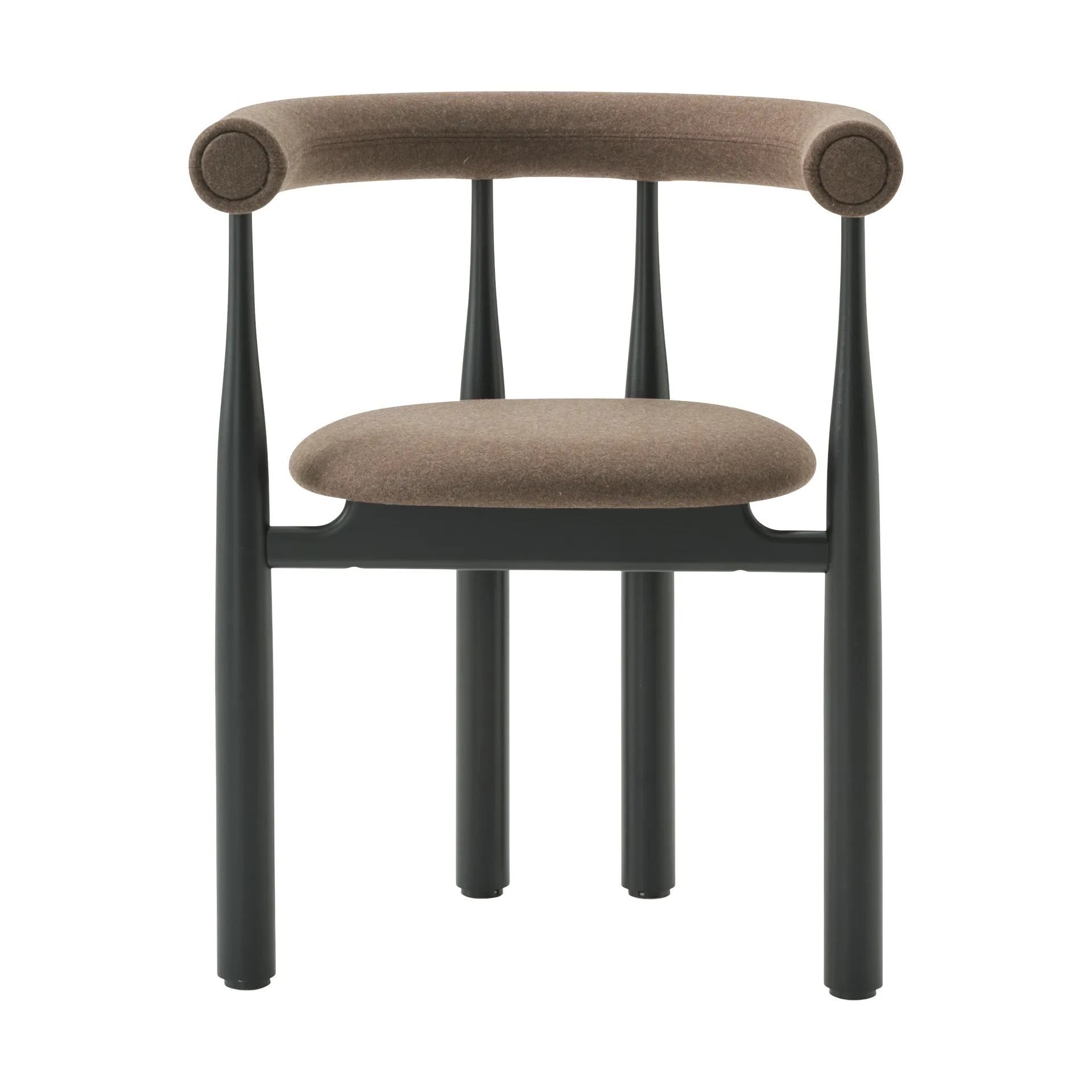 부코브스키 업홀스터드 암체어, Black, Wooly Plus 1008 New Works | 뉴웍스