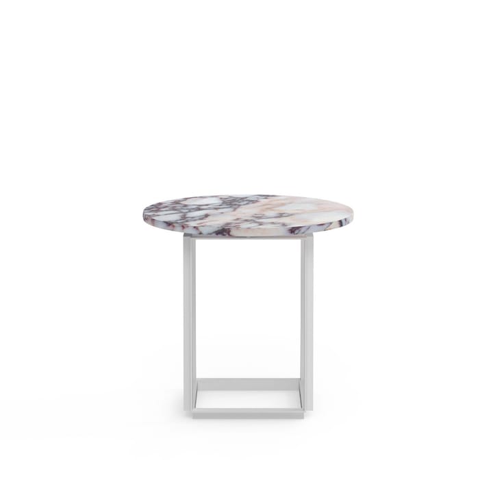 Florence 사이드 테이블 - White viola marble. ø50 cm. white stand - New Works | 뉴웍스