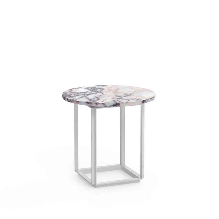 Florence 사이드 테이블, White viola marble. ø50 cm. white stand New Works | 뉴웍스
