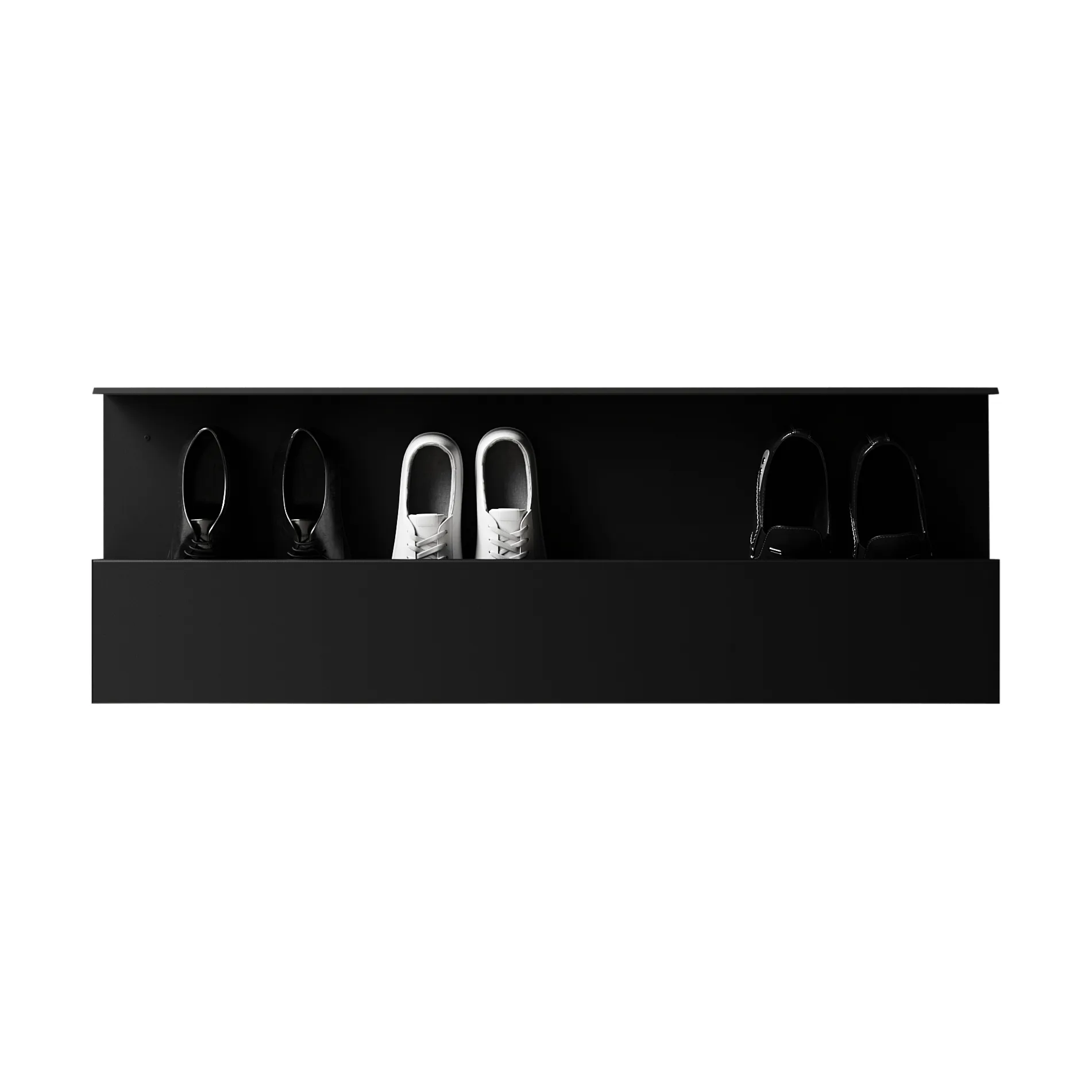 Nichba 신발 선반, Black, 100 cm Nichba