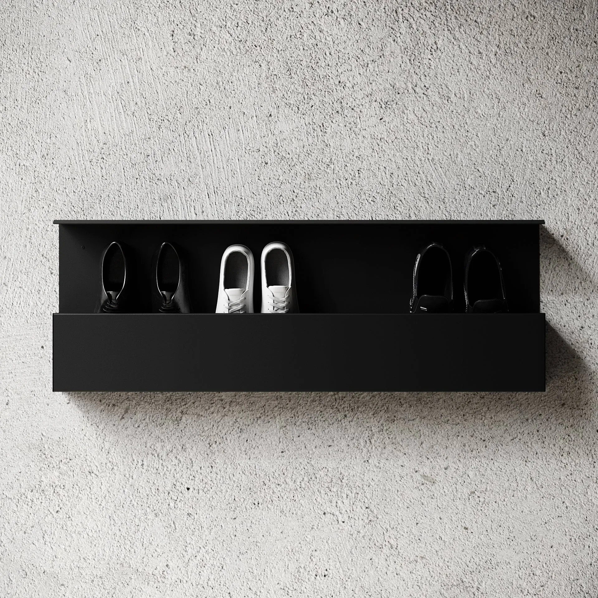 Nichba 신발 선반, Black, 100 cm Nichba