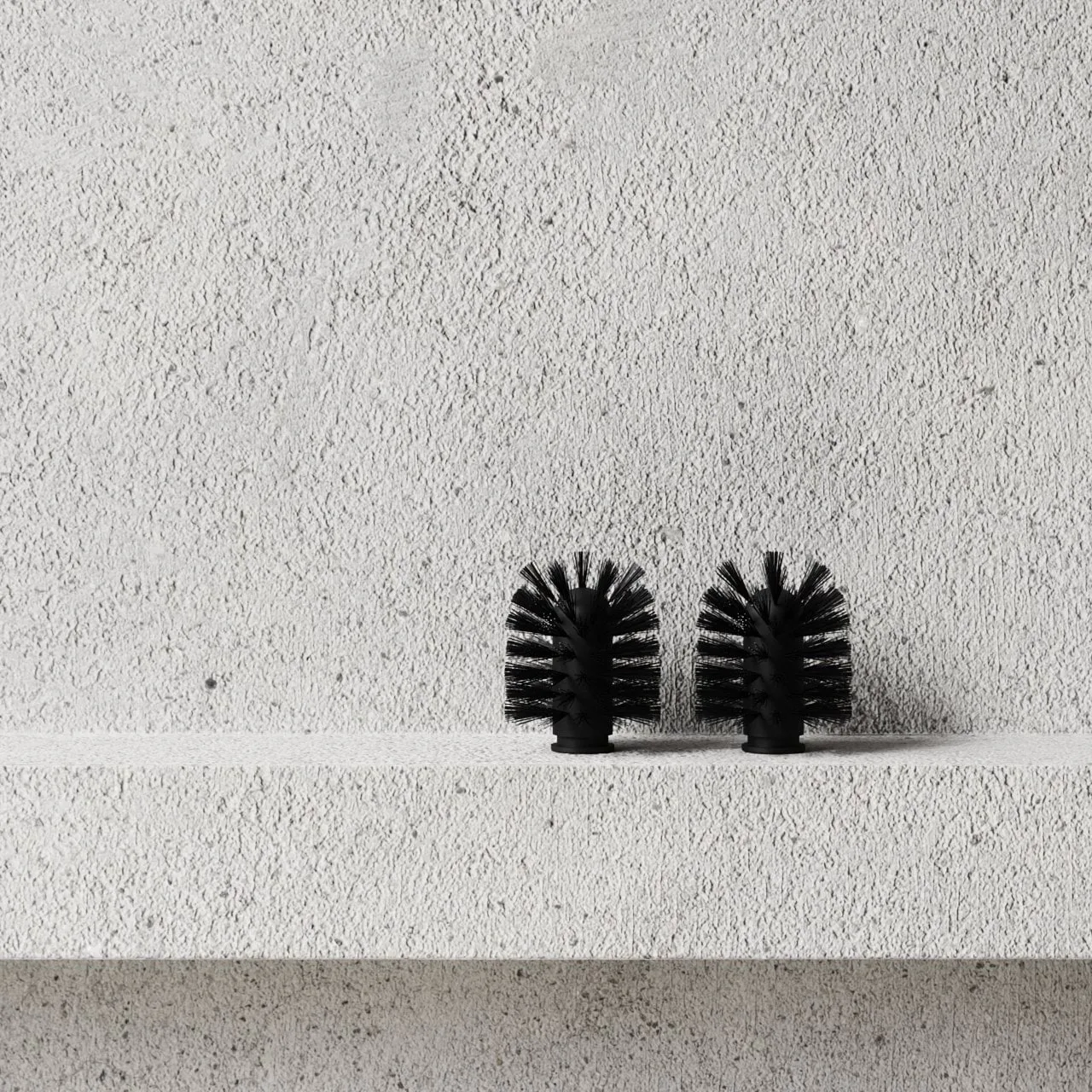 Nichba 변기 브러시 헤드, Black, 2-pack Nichba