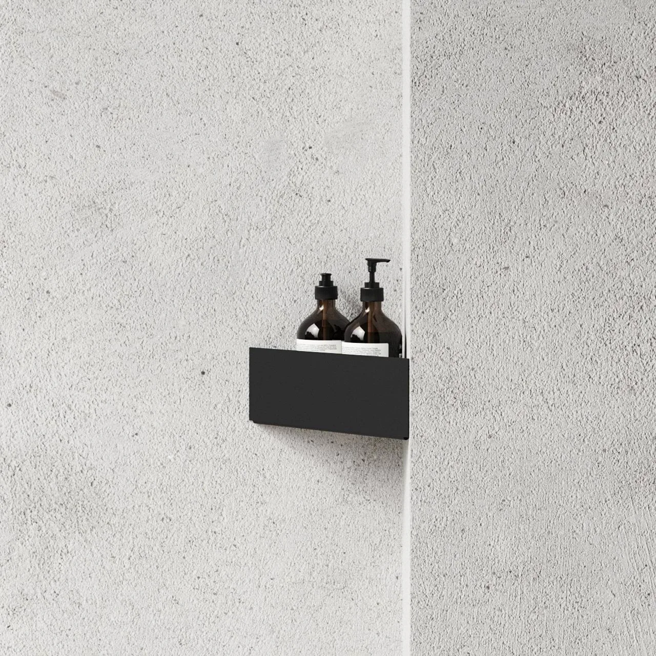 Nichba 샤워 선반, Black, corner Nichba