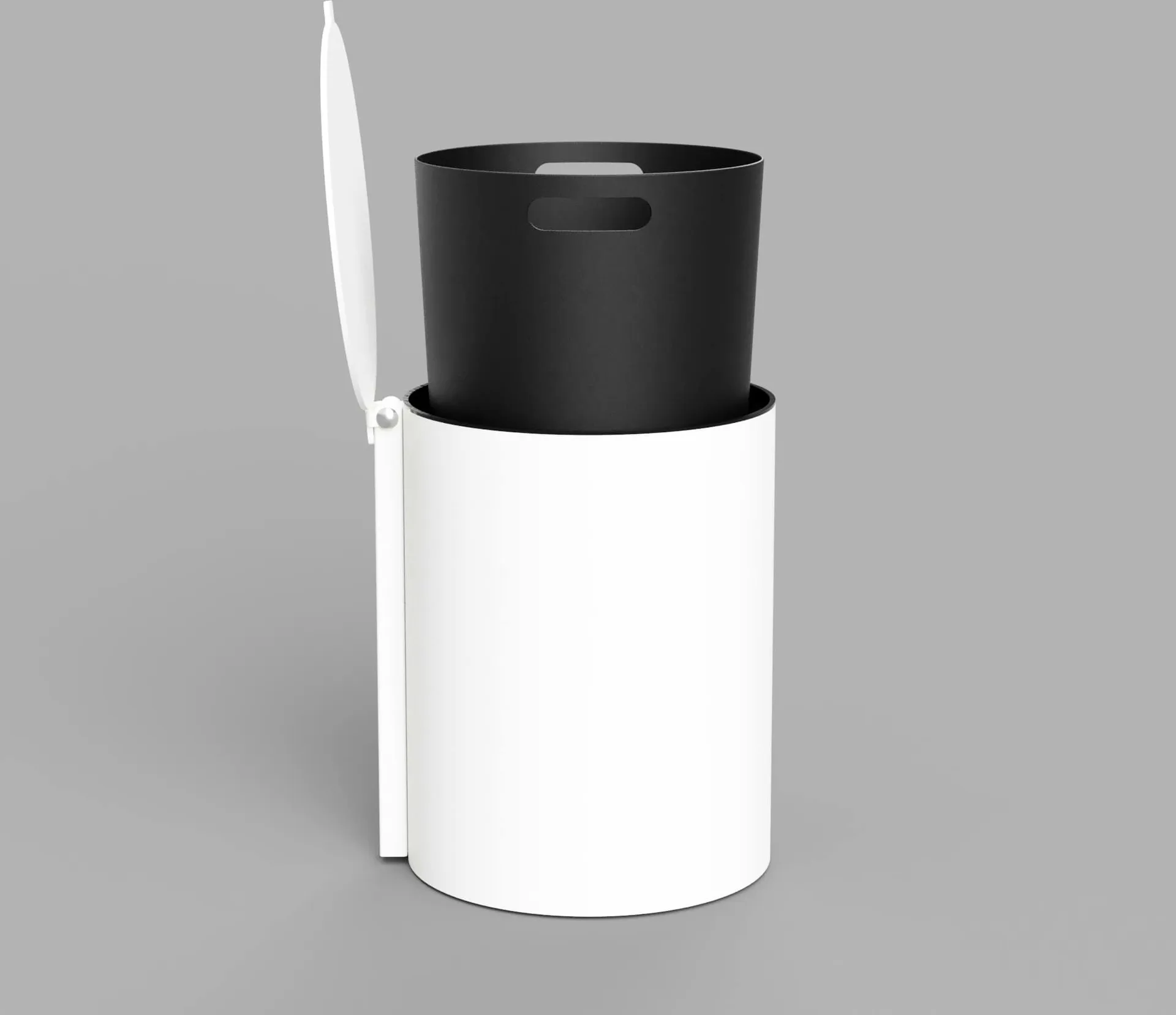 Nichba 욕실 휴지통, White Nichba