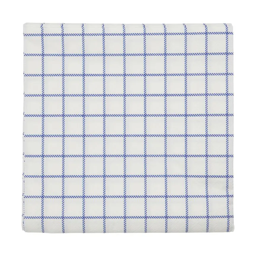 Check 냅킨 20x20cm, Blue Nicolas Vahé | 니콜라스 바헤