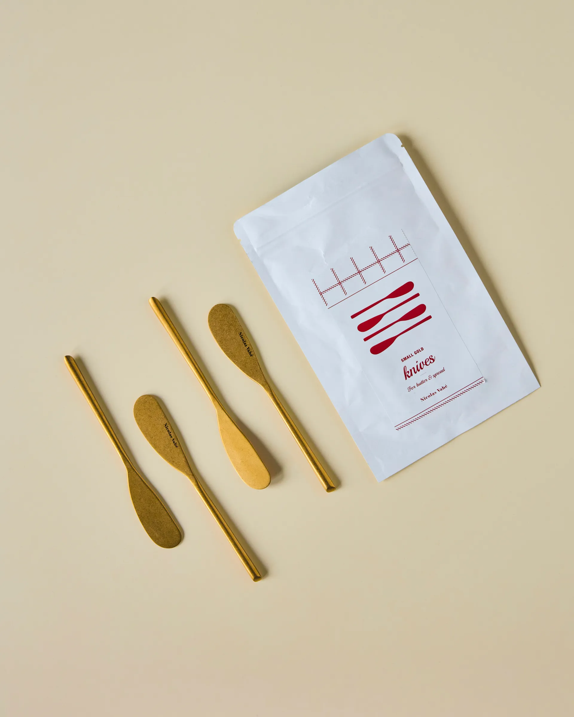 Nicolas Vahé 버터 나이프 4개 세트, Antique gold finish Nicolas Vahé | 니콜라스 바헤