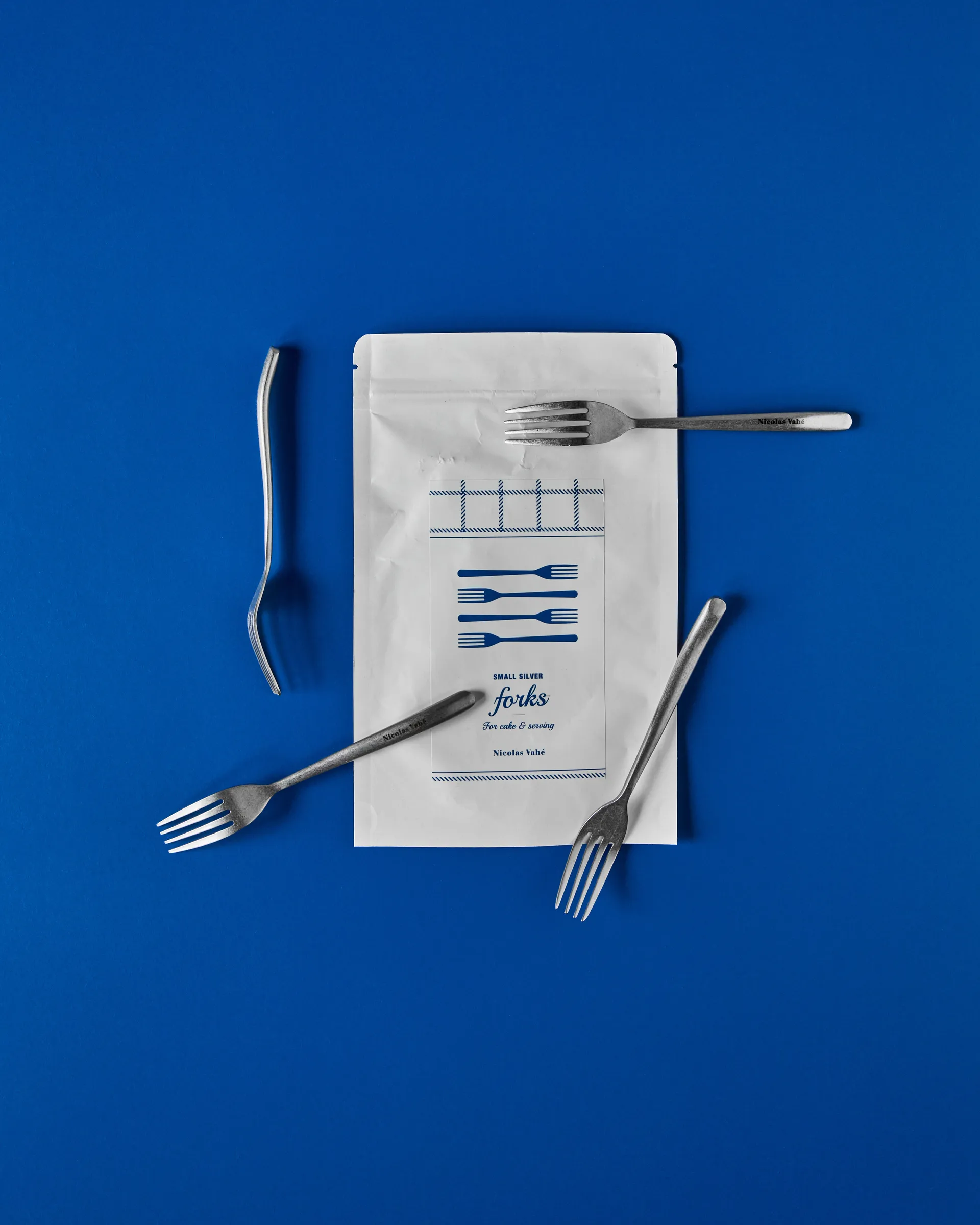 Nicolas Vahé 케이크 포크 4개 세트, Antique silver finish Nicolas Vahé | 니콜라스 바헤