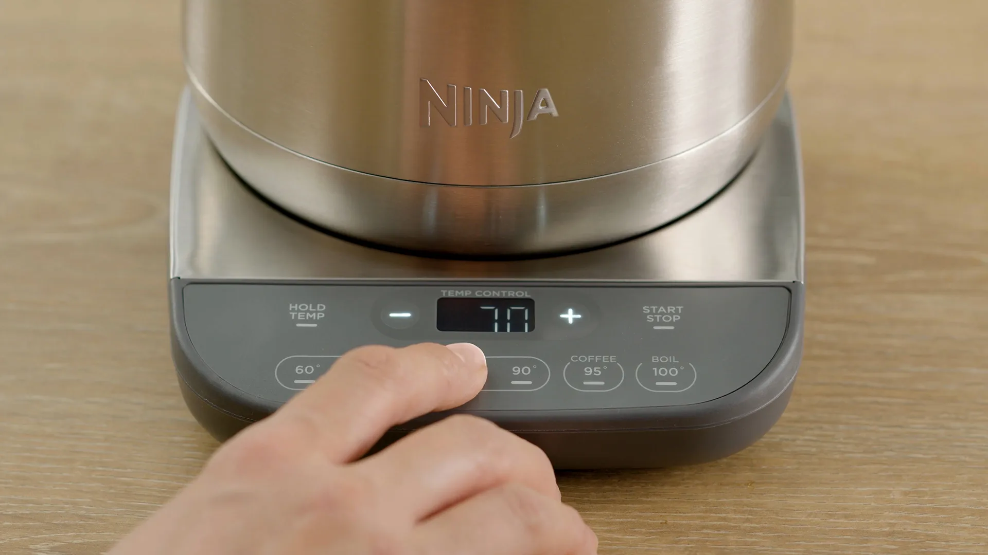 닌자 KT201 주전자, 온도 설정 1.7L, Stainless steel silver Ninja | 닌자