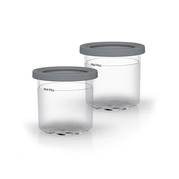 NC300 CREAMi 2팩용 뚜껑이 있는 Ninja 용기 - Clear-gray - Ninja | 닌자