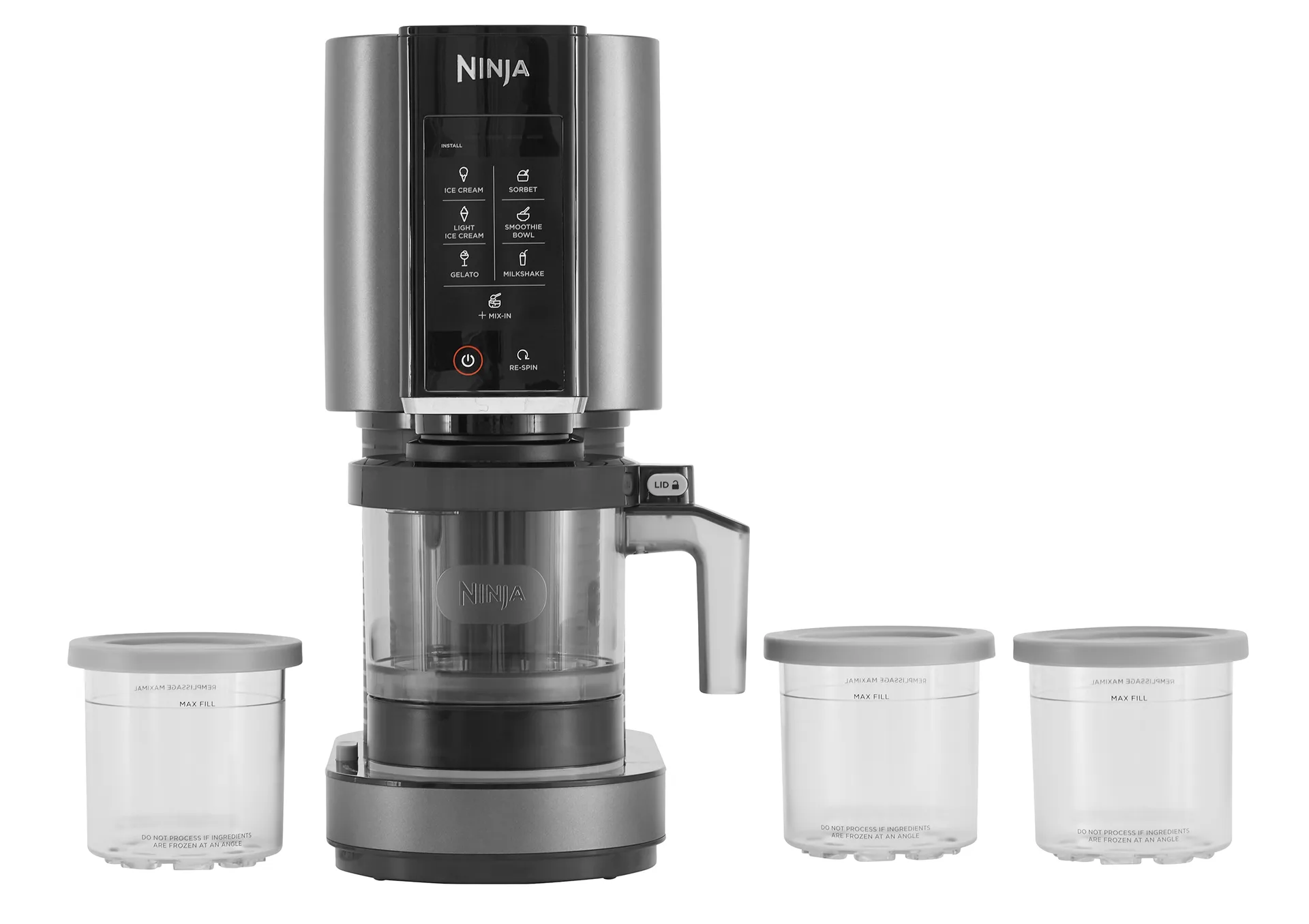 Ninja CREAMi NC300 아이스크림 메이커, Stainless steel-black Ninja | 닌자